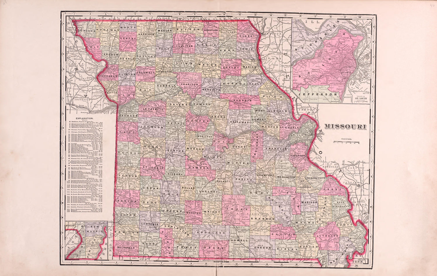 Missouri from Plat Book of St. Charles County, Missouri : Compiled from County Records and Actual Surveys 1905 by Relic Map Company