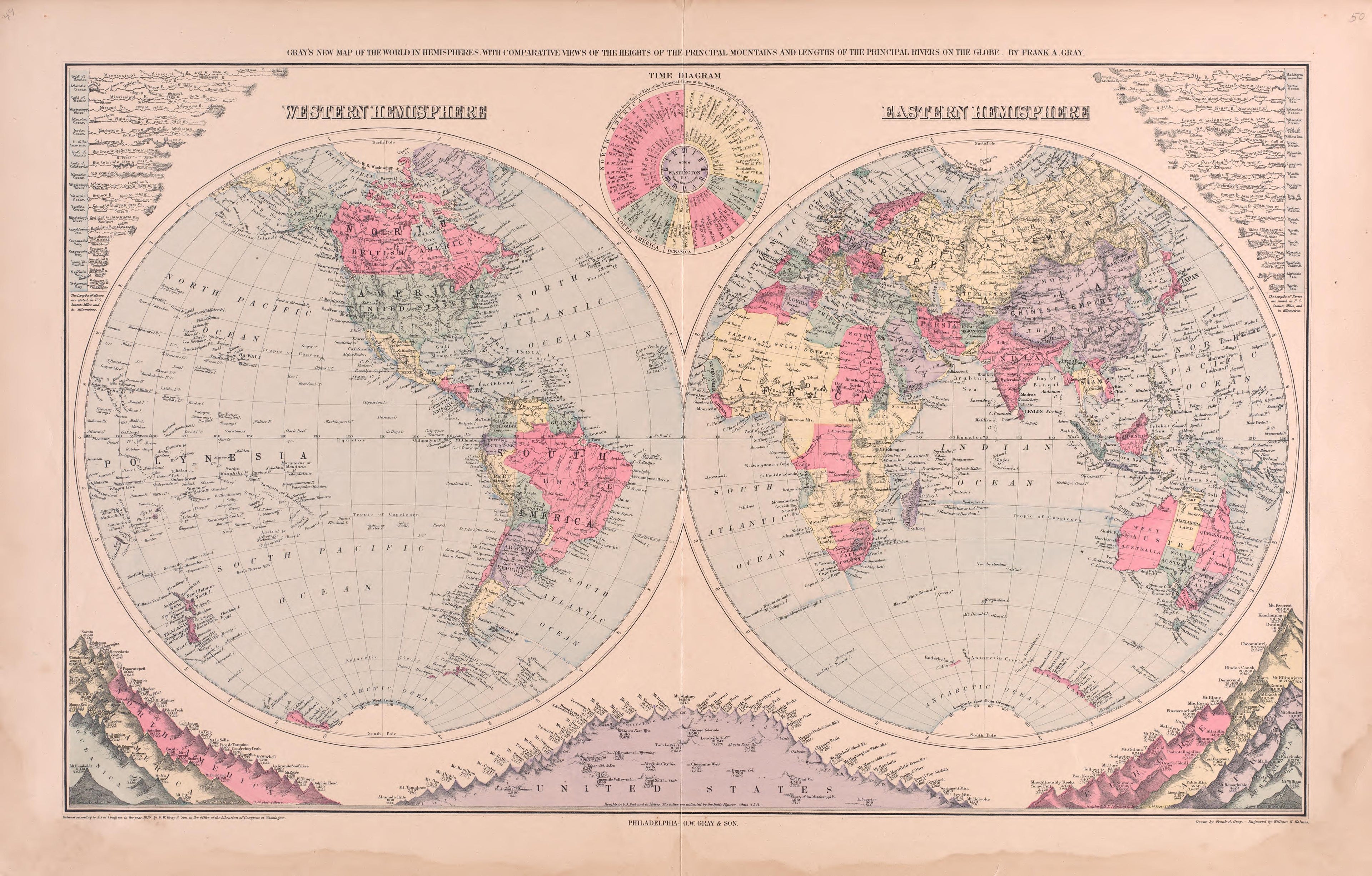 Western &amp; Eastern Hemispheres from Plat Book of St. Charles County, Missouri : Compiled from County Records and Actual Surveys 1905 by Relic Map Company