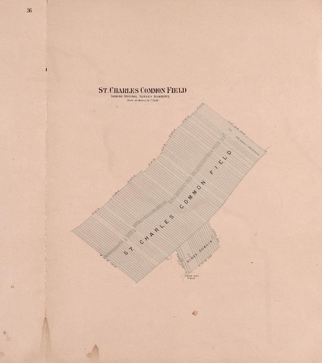 St. Charles Common Field from Plat Book of St. Charles County, Missouri : Compiled from County Records and Actual Surveys 1905 by Relic Map Company