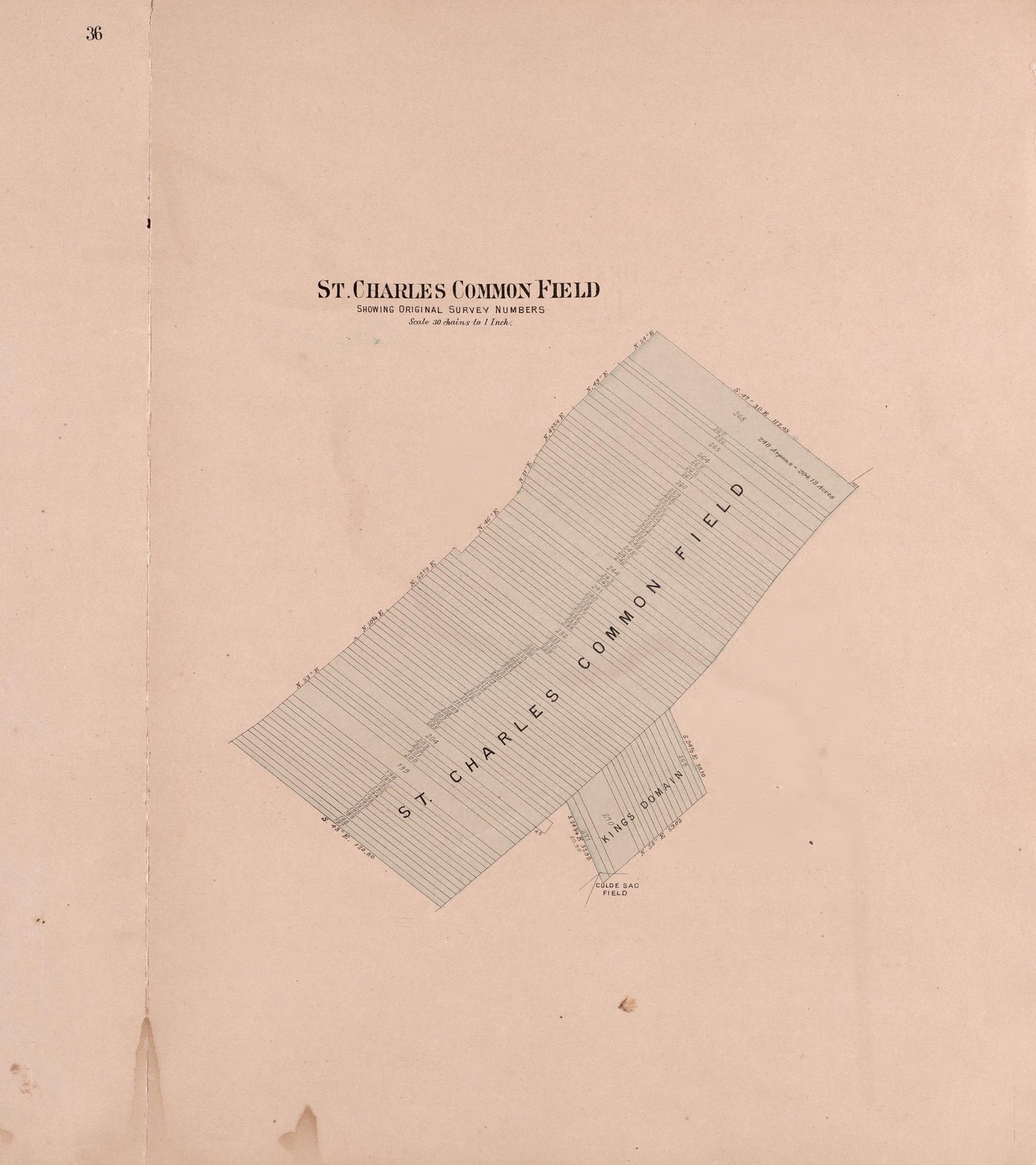 St. Charles Common Field from Plat Book of St. Charles County, Missouri : Compiled from County Records and Actual Surveys 1905 by Relic Map Company
