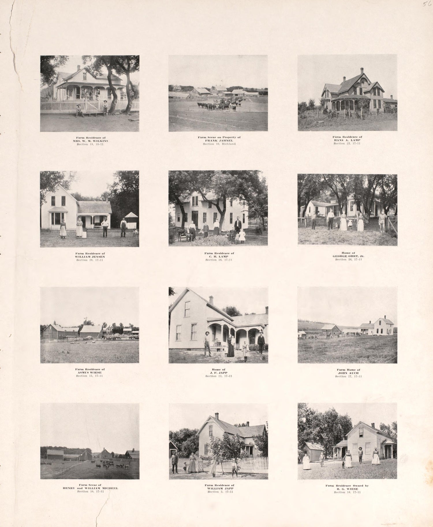 Photographs of Residences and Portraits, P. 5 from Plat Book of Washington County, Nebraska : Containing Carefully Prepared Township Plats, Village Plats, Analysis of U.S. Land System, State, United States and World Maps : Illustrated 1908 by Relic Map Company