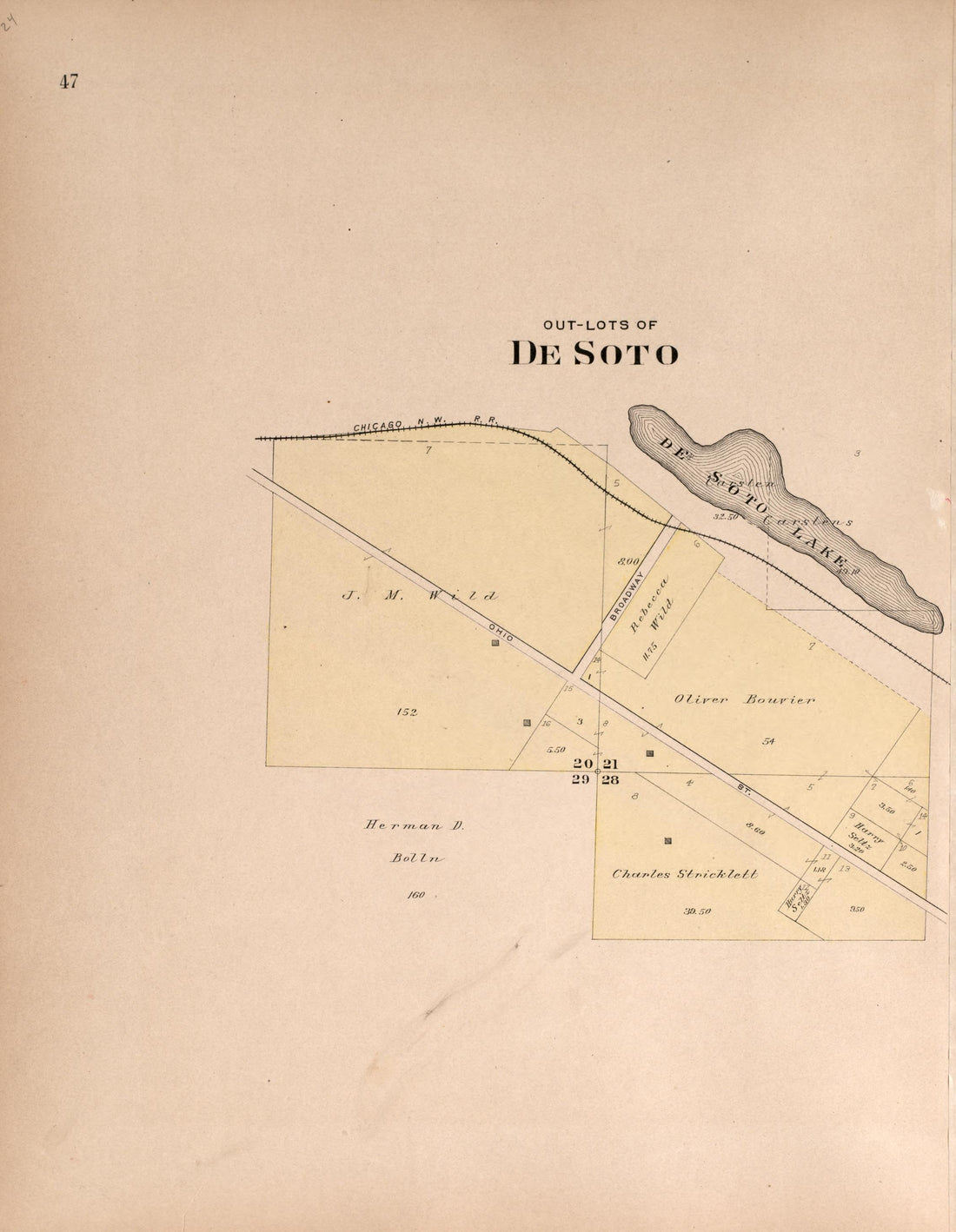 Desoto from Plat Book of Washington County, Nebraska : Containing Carefully Prepared Township Plats, Village Plats, Analysis of U.S. Land System, State, United States and World Maps : Illustrated 1908 by Relic Map Company