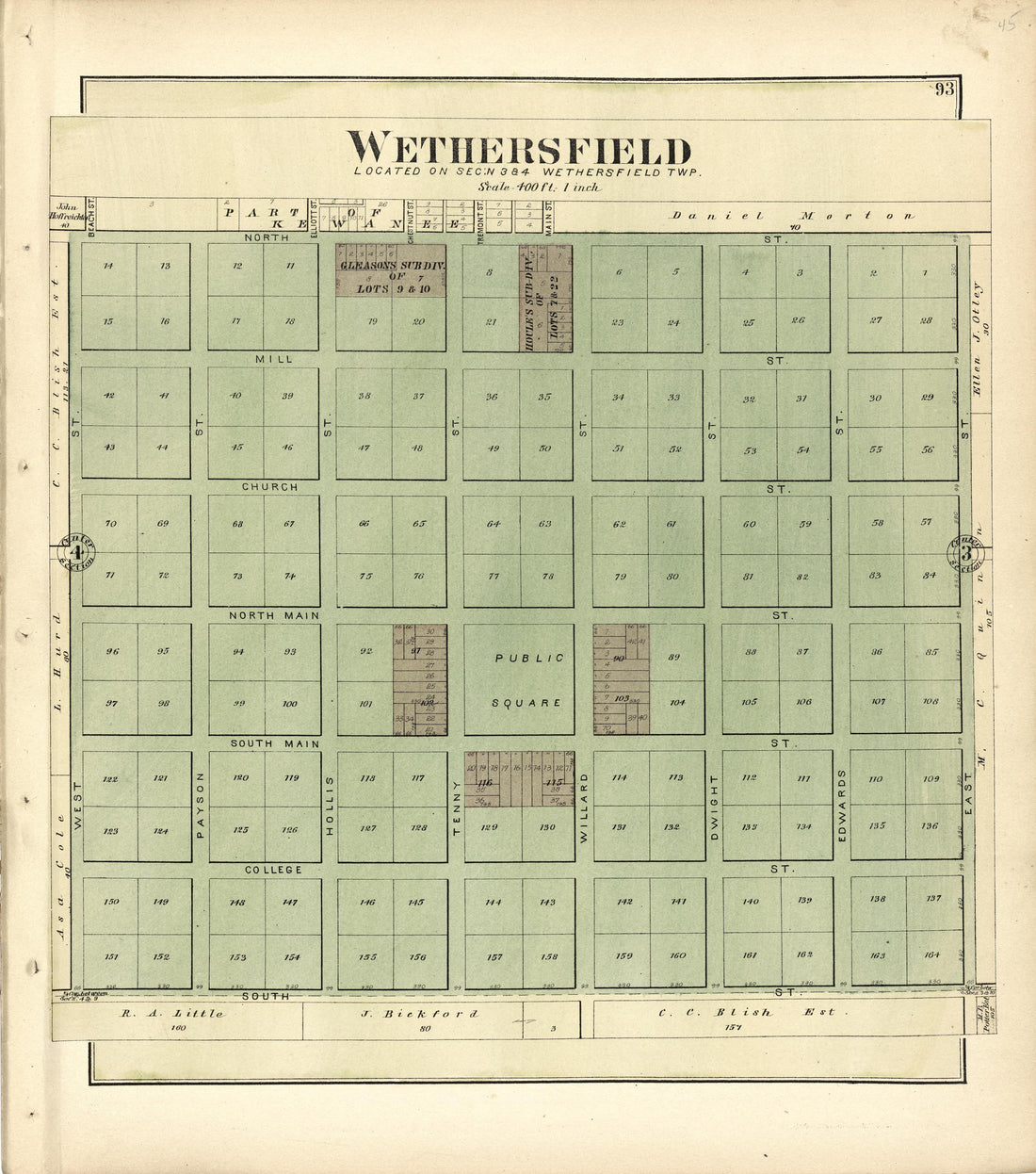 Wethersfield from Plat Book of Henry County, Illinois 1893 by Relic Map Company