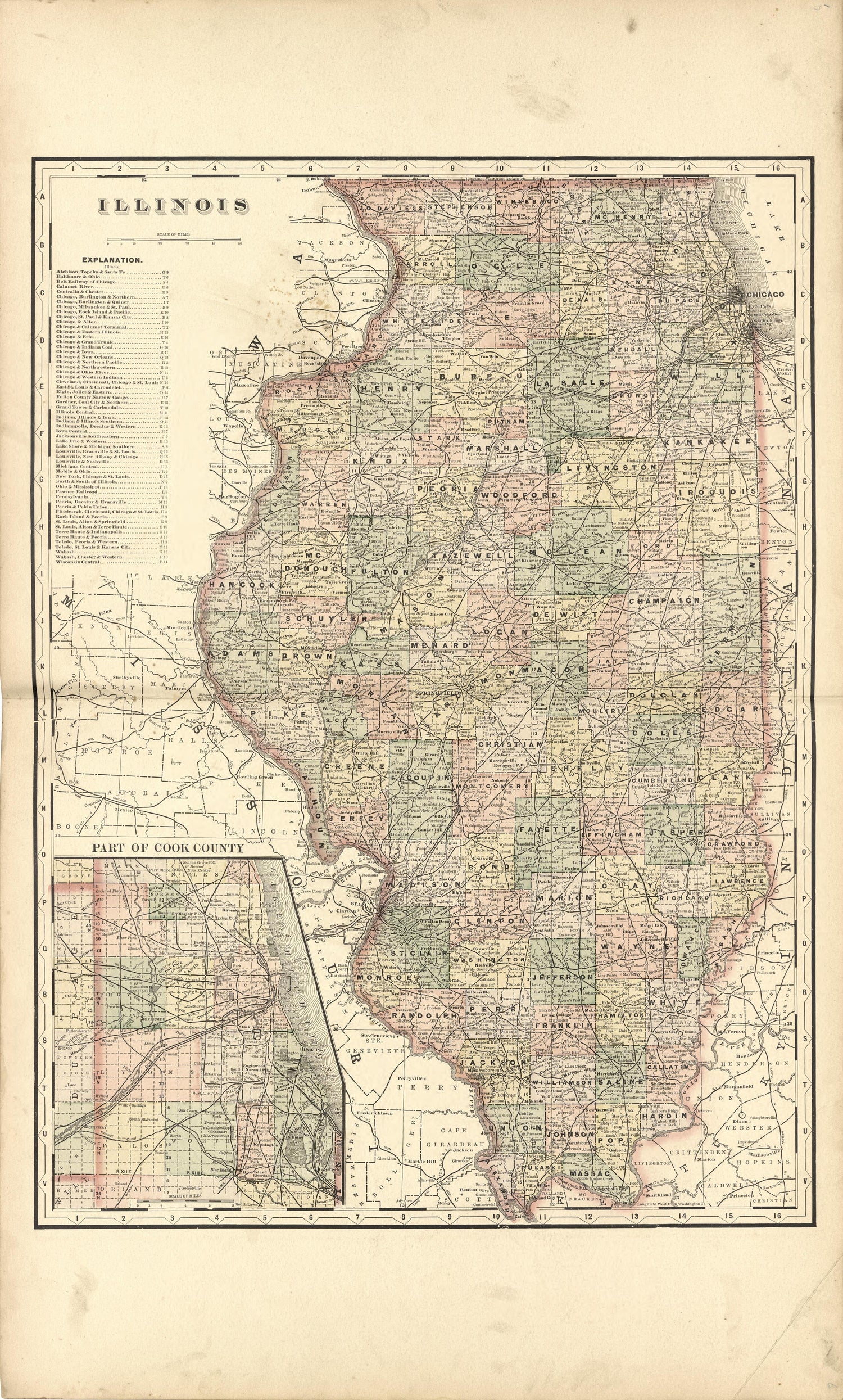 Illinois from Plat Book of Henry County, Illinois 1893 by Relic Map Company