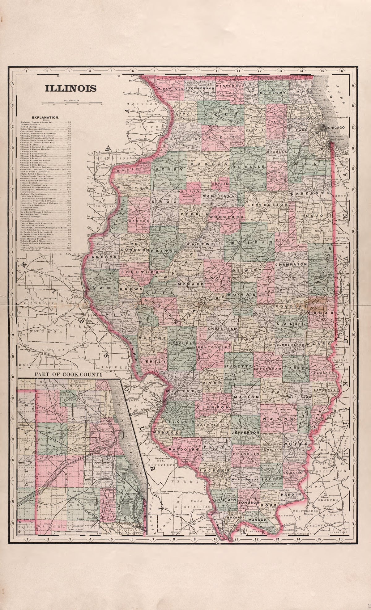 Illinois from Plat Book of Mason County, Illinois 1891 by Relic Map Company