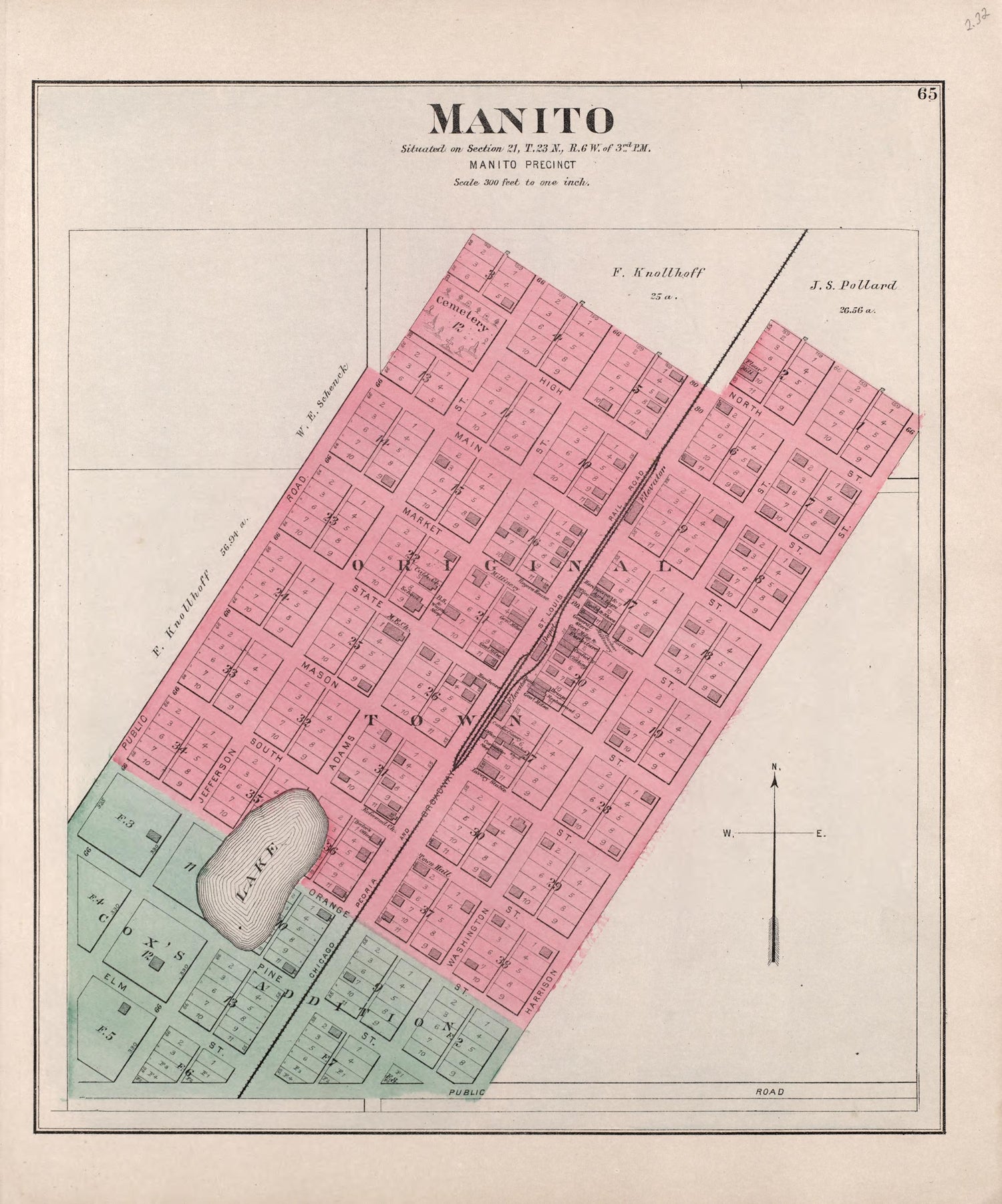 Manito from Plat Book of Mason County, Illinois 1891 by Relic Map Company