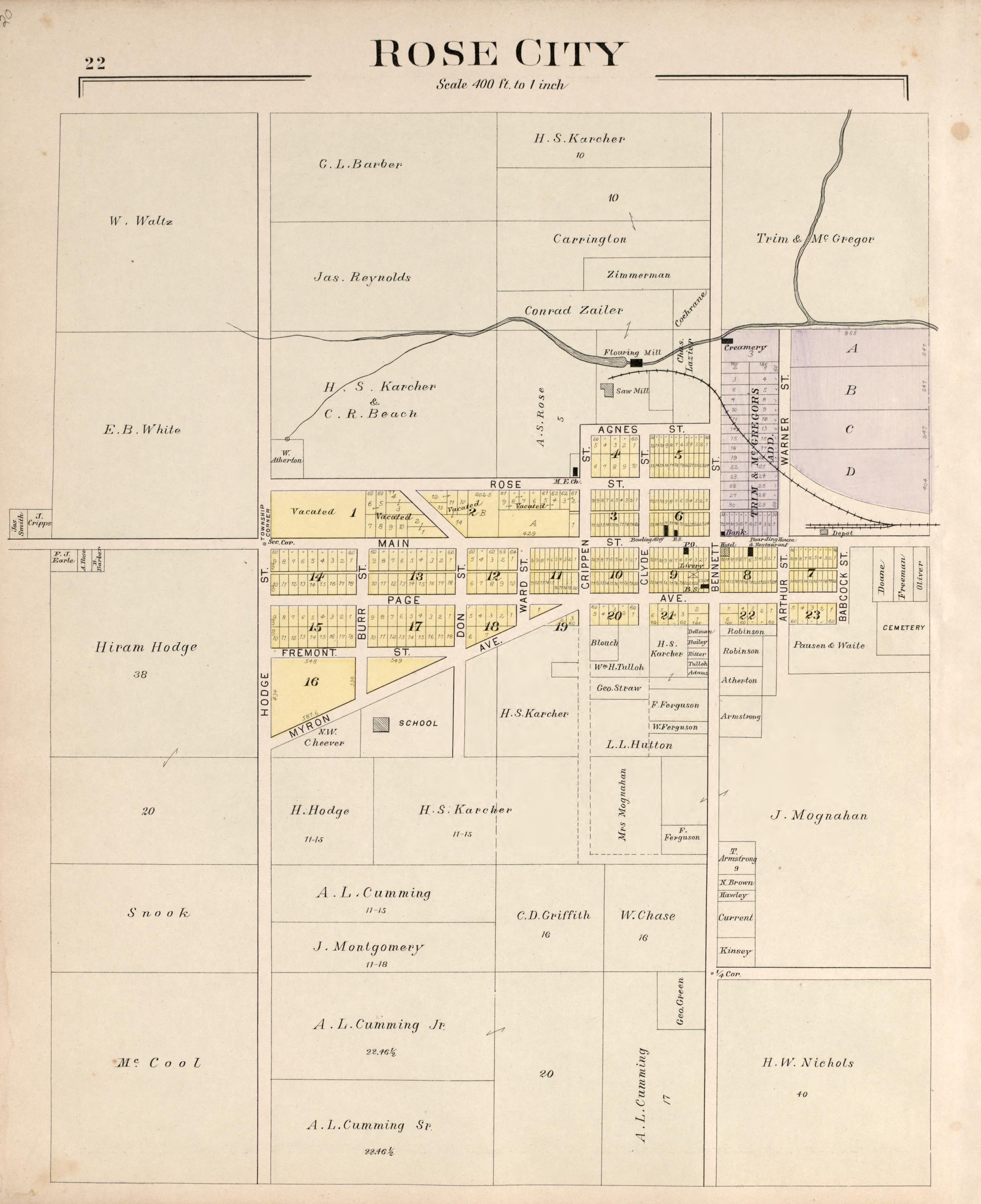 Hill from Plat Book of Ogemaw County, Michigan 1903 by Relic Map Company