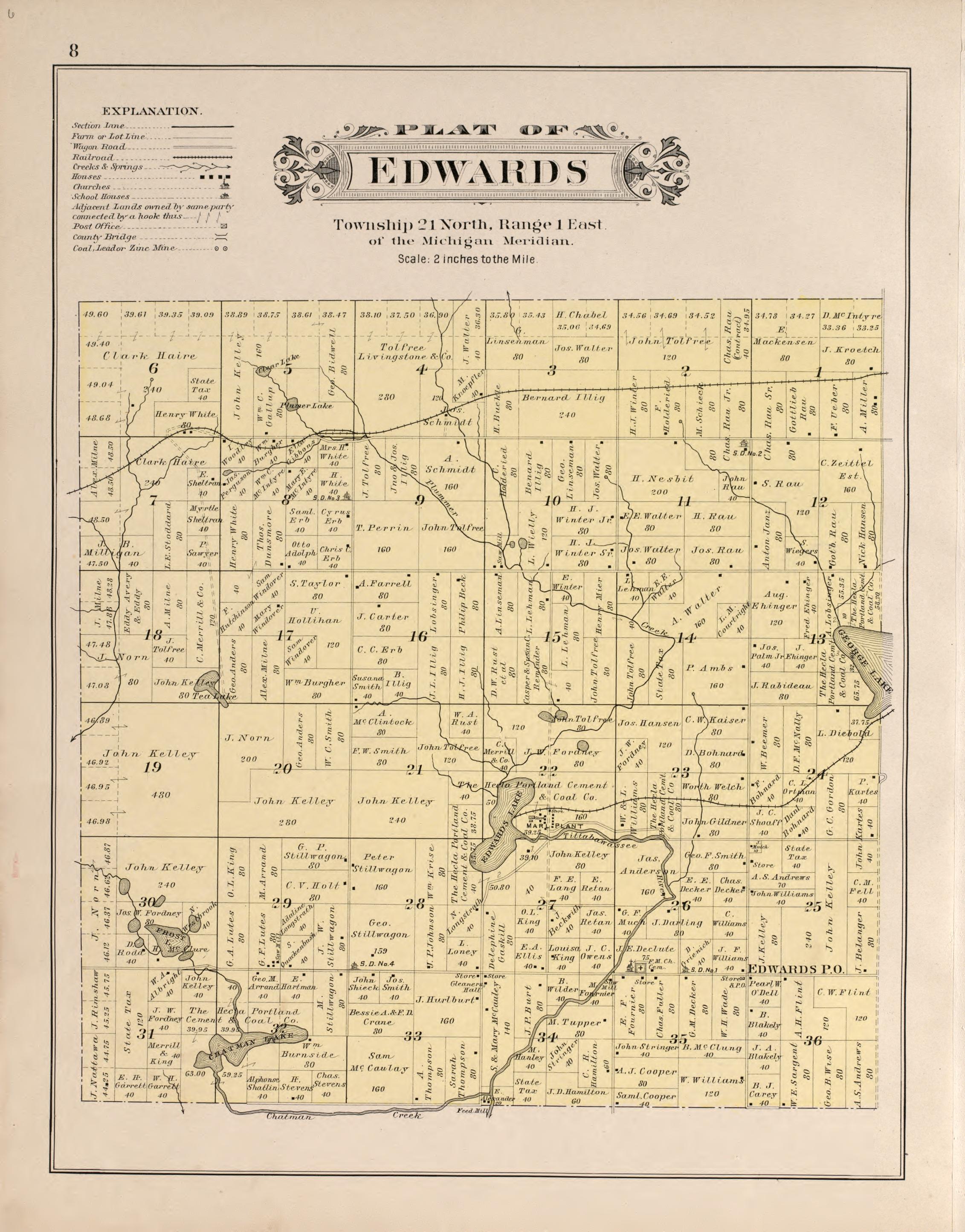 Edwards from Plat Book of Ogemaw County, Michigan 1903 by Relic Map Company