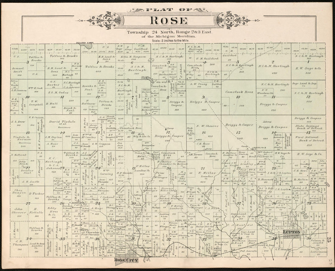 Goodar from Plat Book of Ogemaw County, Michigan 1903 by Relic Map Company