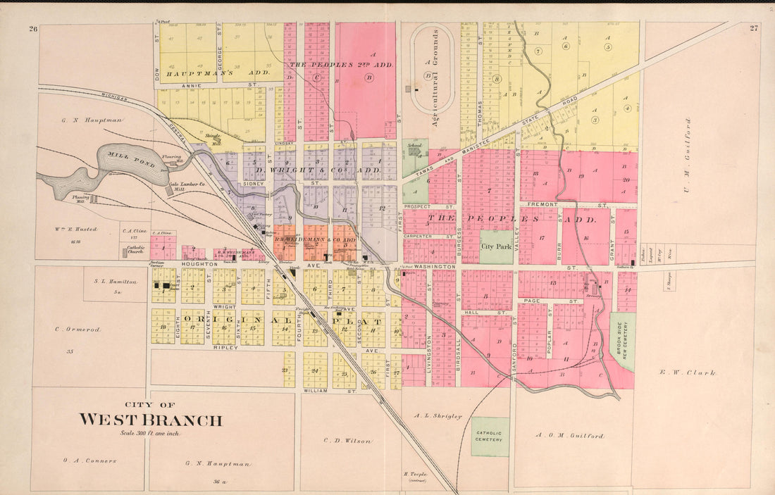 Rose from Plat Book of Ogemaw County, Michigan 1903 by Relic Map Company