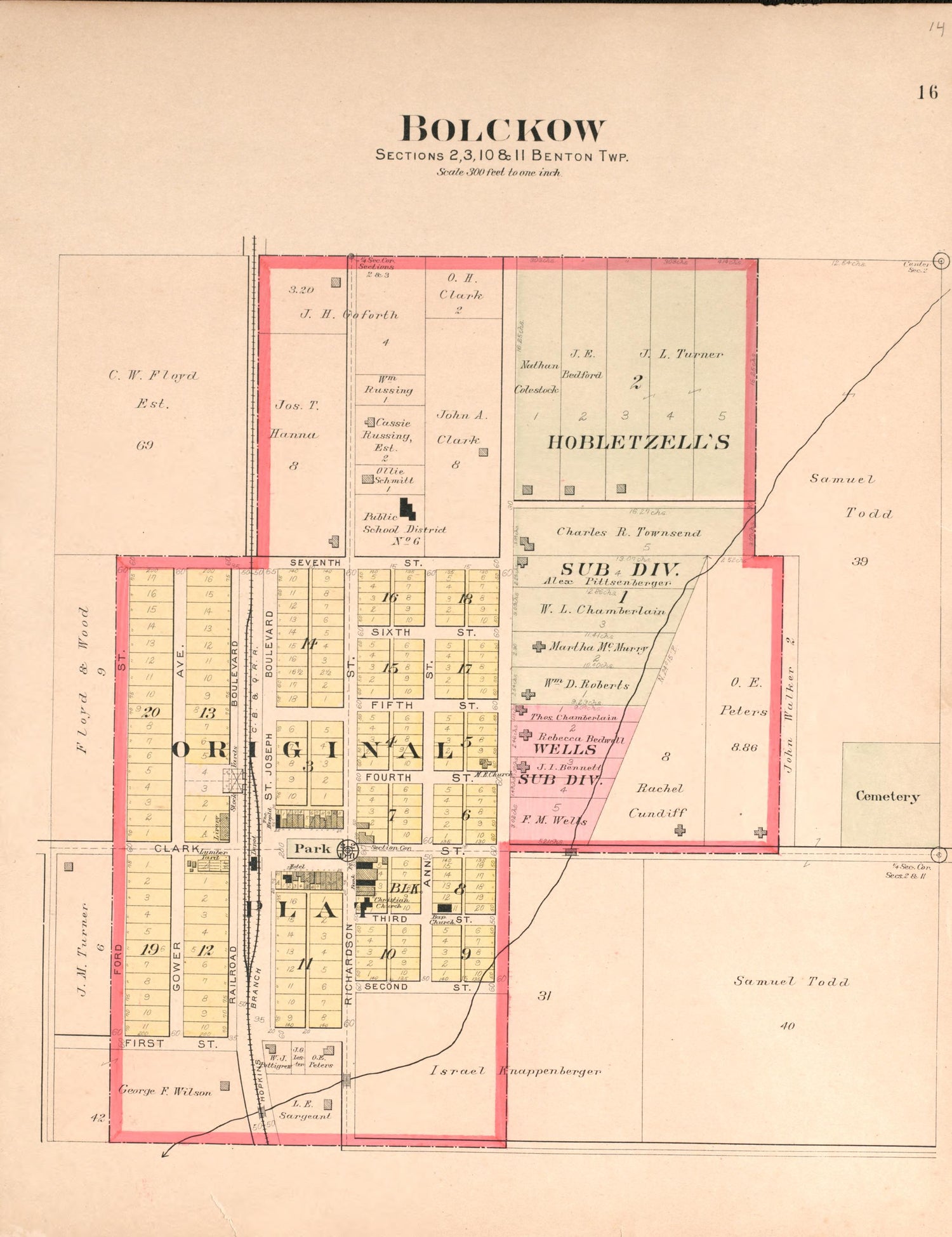 Bolckow from Plat Book of Andrew County, Missouri 1909 by Relic Map Company