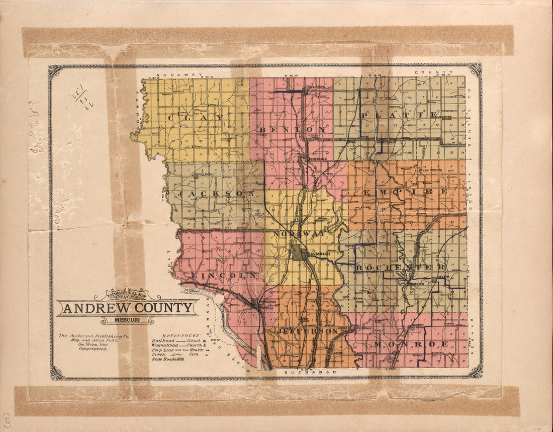 Andrew County from Plat Book of Andrew County, Missouri 1909 by Relic Map Company