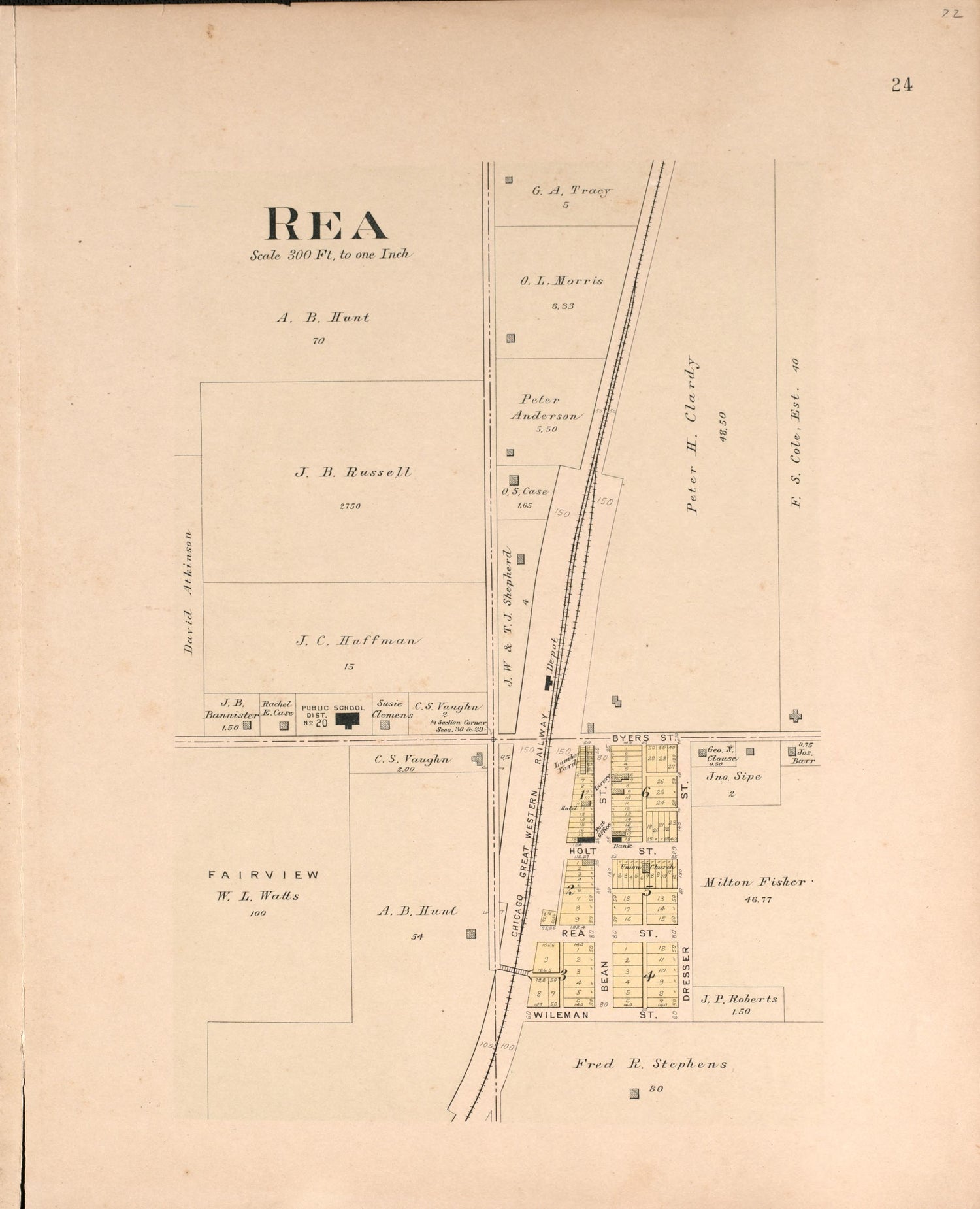 Rea from Plat Book of Andrew County, Missouri 1909 by Relic Map Company