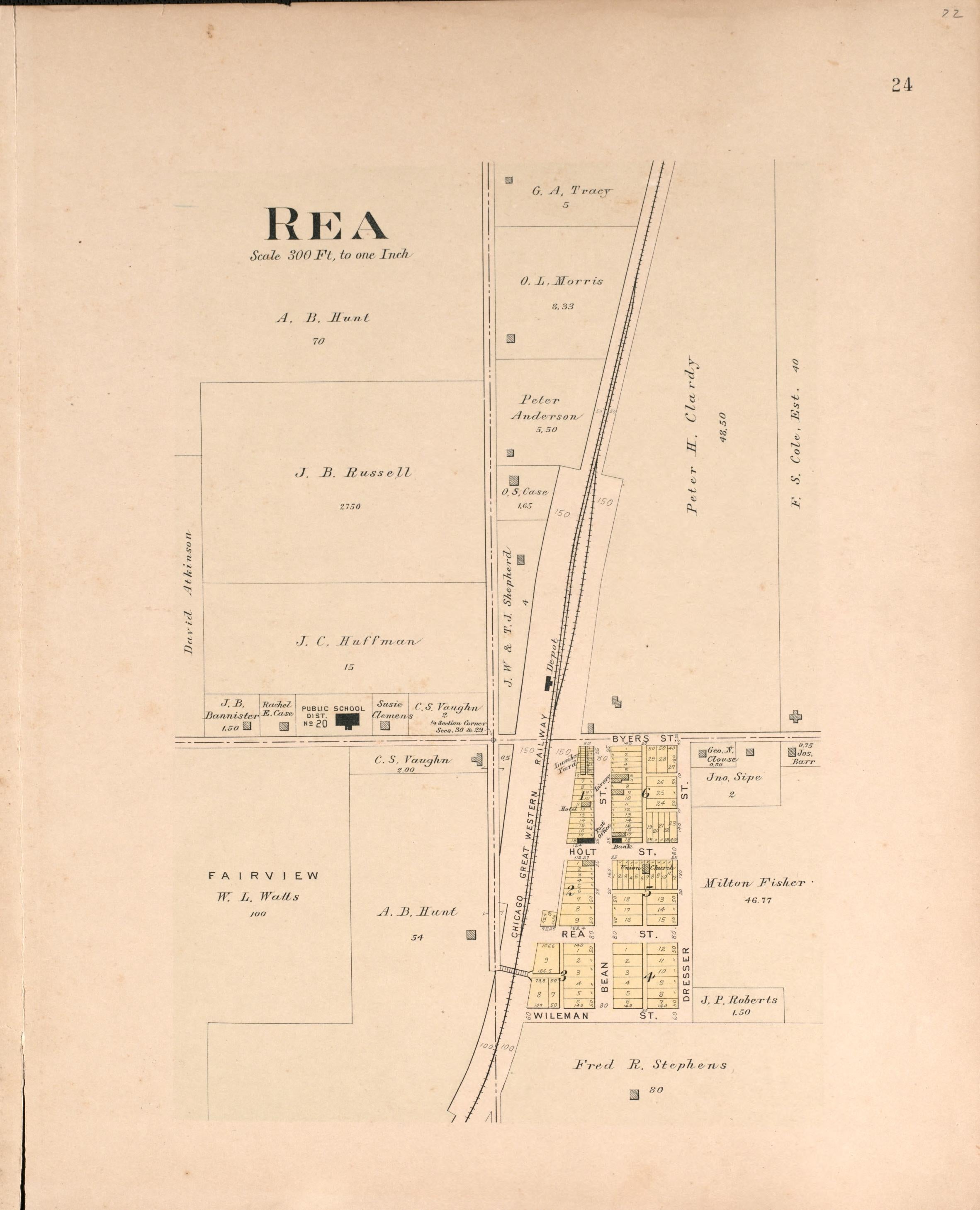 Rea from Plat Book of Andrew County, Missouri 1909 by Relic Map Company