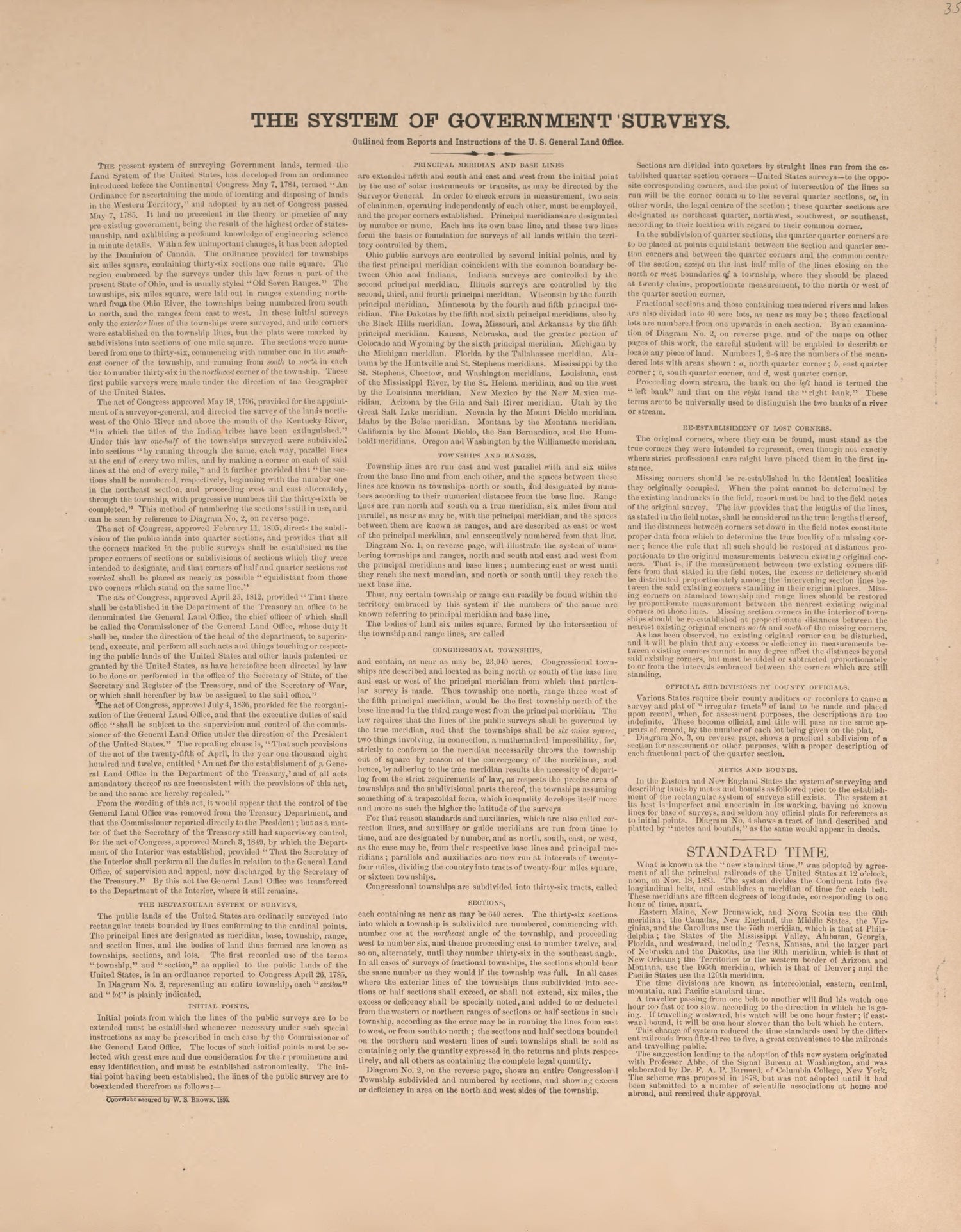 System of Government Surveys from Plat Book of Andrew County, Missouri 1909 by Relic Map Company