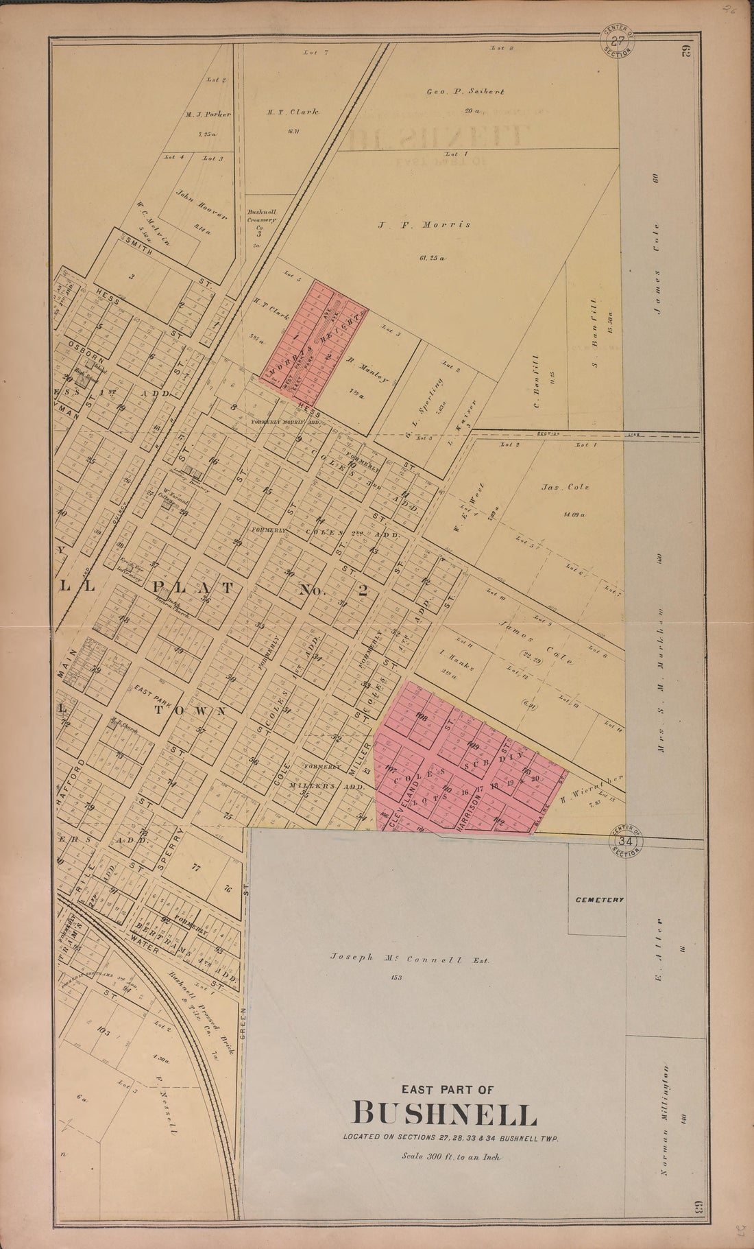 This old map of Illinois, McDonough County,  was created by Balliet &amp; Volk|Bourquin, F. (Frederick)|Geo. A. Ogle &amp; Co|Occidental Publishing Company in 1893