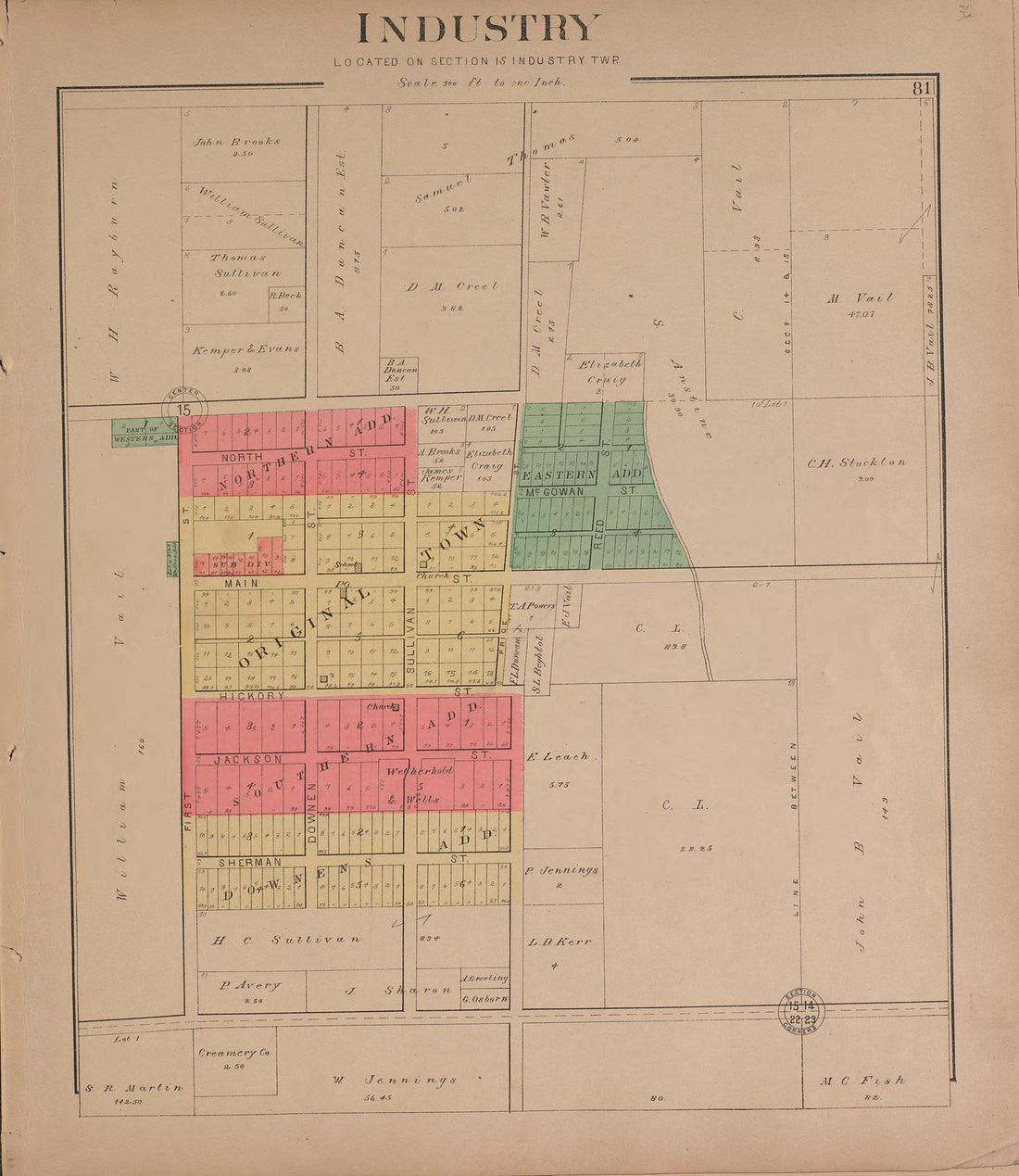 This old map of Illinois, McDonough County,  was created by Balliet &amp; Volk|Bourquin, F. (Frederick)|Geo. A. Ogle &amp; Co|Occidental Publishing Company in 1893