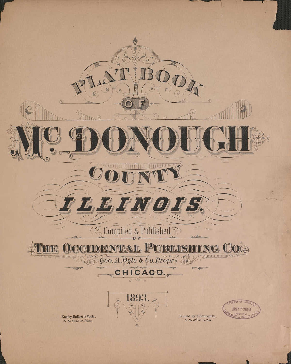 Title Sheet from Plat Book of McDonough County, Illinois 1893 by Relic Map Company