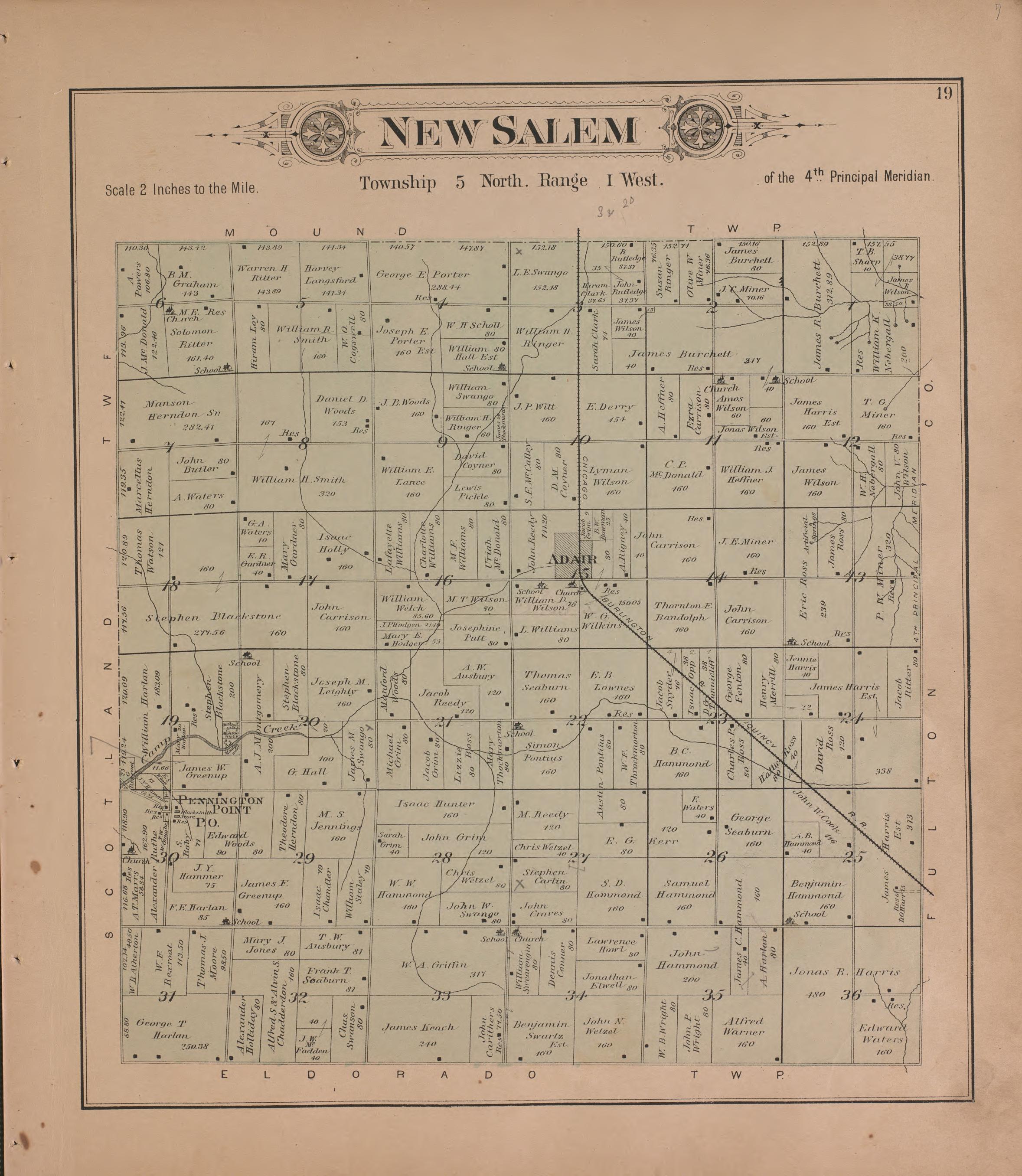 This old map of Illinois, McDonough County,  was created by Balliet &amp; Volk|Bourquin, F. (Frederick)|Geo. A. Ogle &amp; Co|Occidental Publishing Company in 1893