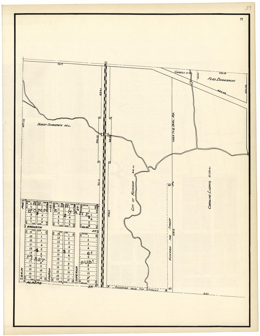 Untitled from Plat Book of Racine and Kenosha Counties, Wisconsin 1924 by Relic Map Company
