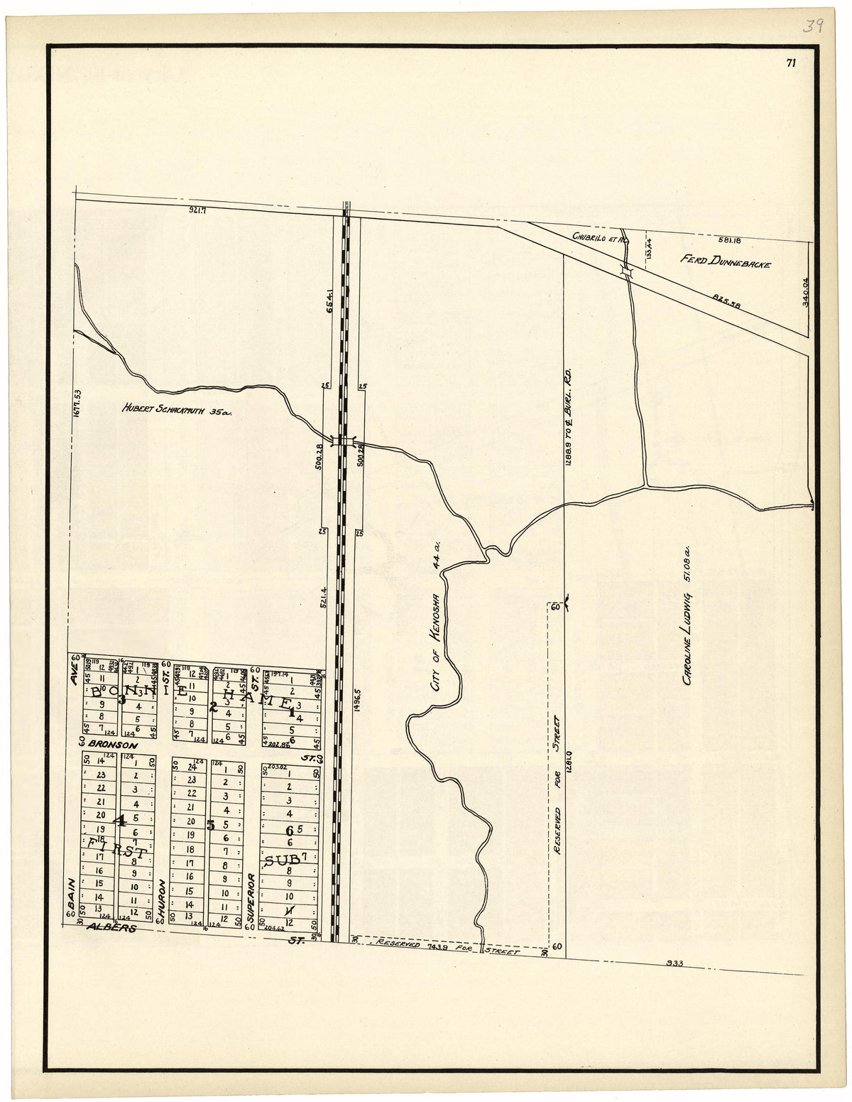 Untitled from Plat Book of Racine and Kenosha Counties, Wisconsin 1924 by Relic Map Company