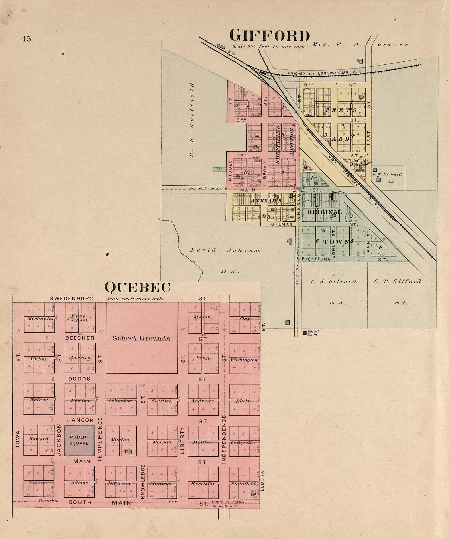 This old map of Hardin County, Iowa,  was created by Balliet &amp; Volk|Bourquin, F. (Frederick)|North West Publishing Co in 1892