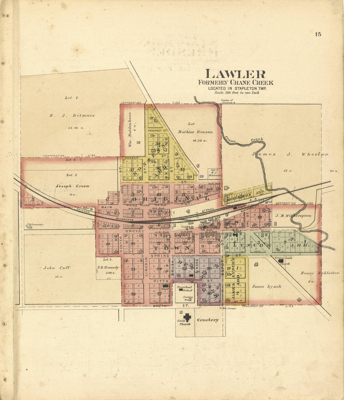 This old map of Chickasaw County, Iowa,  was created by Balliet &amp; Volk|Bourquin, F. (Frederick)|North West Publishing Co in 1892