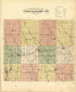 Outline Map of Chickasaw County Iowa from Plat Book of Chickasaw County, Iowa : Drawn from Actual Surveys & County Records 1892 by Relic Map Company