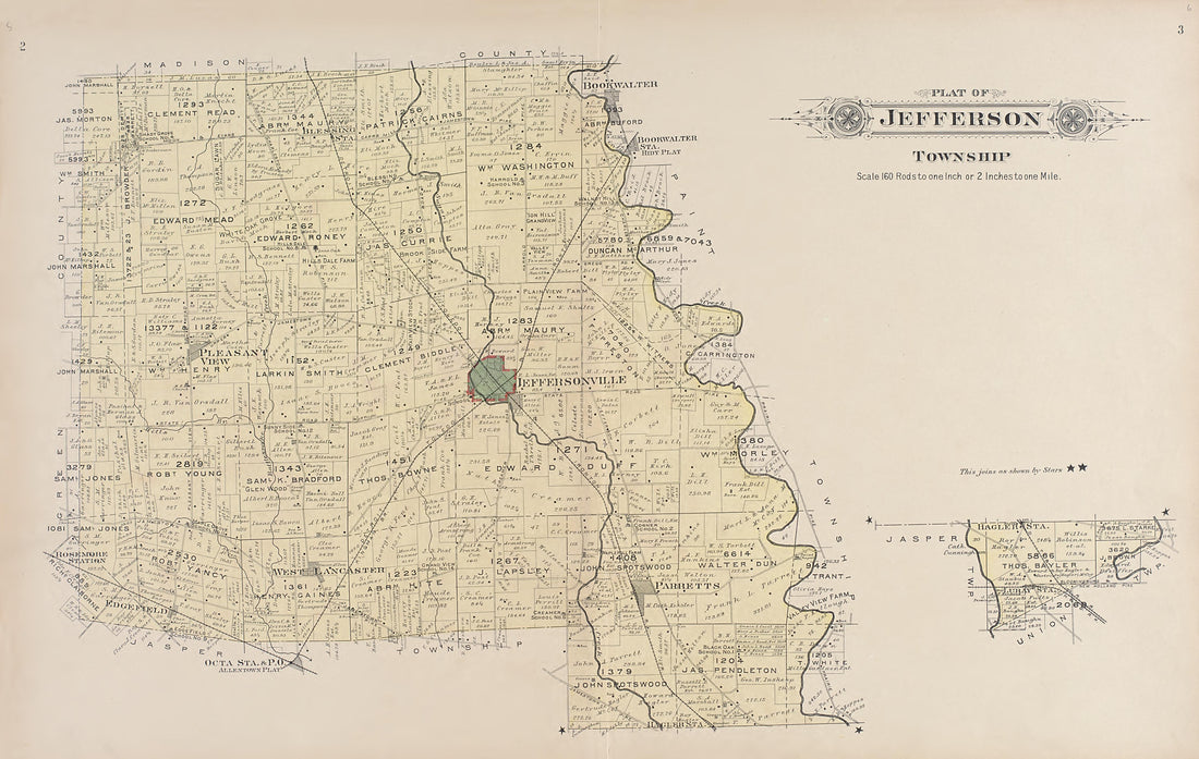 This old map of Fayette County, Ohio,  was created by North West Publishing Co|Volk, Albert in 1913