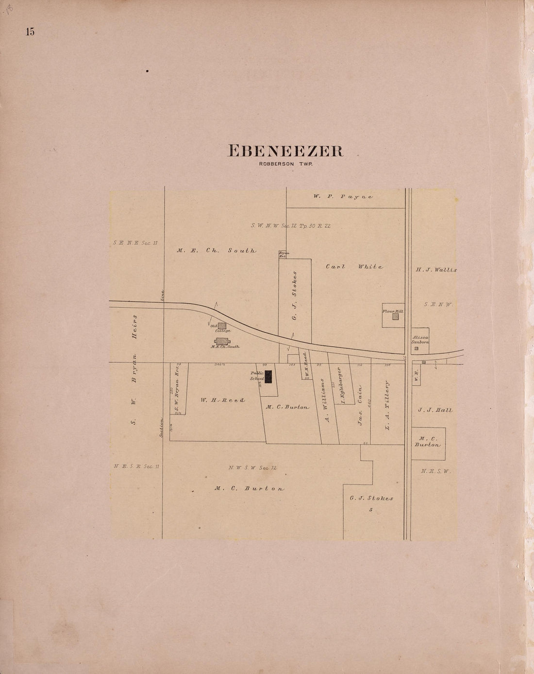 Ebenezzer from Plat Book of Greene County, Missouri : Compiled from County Records and Actual Surveys 1904 by Relic Map Company