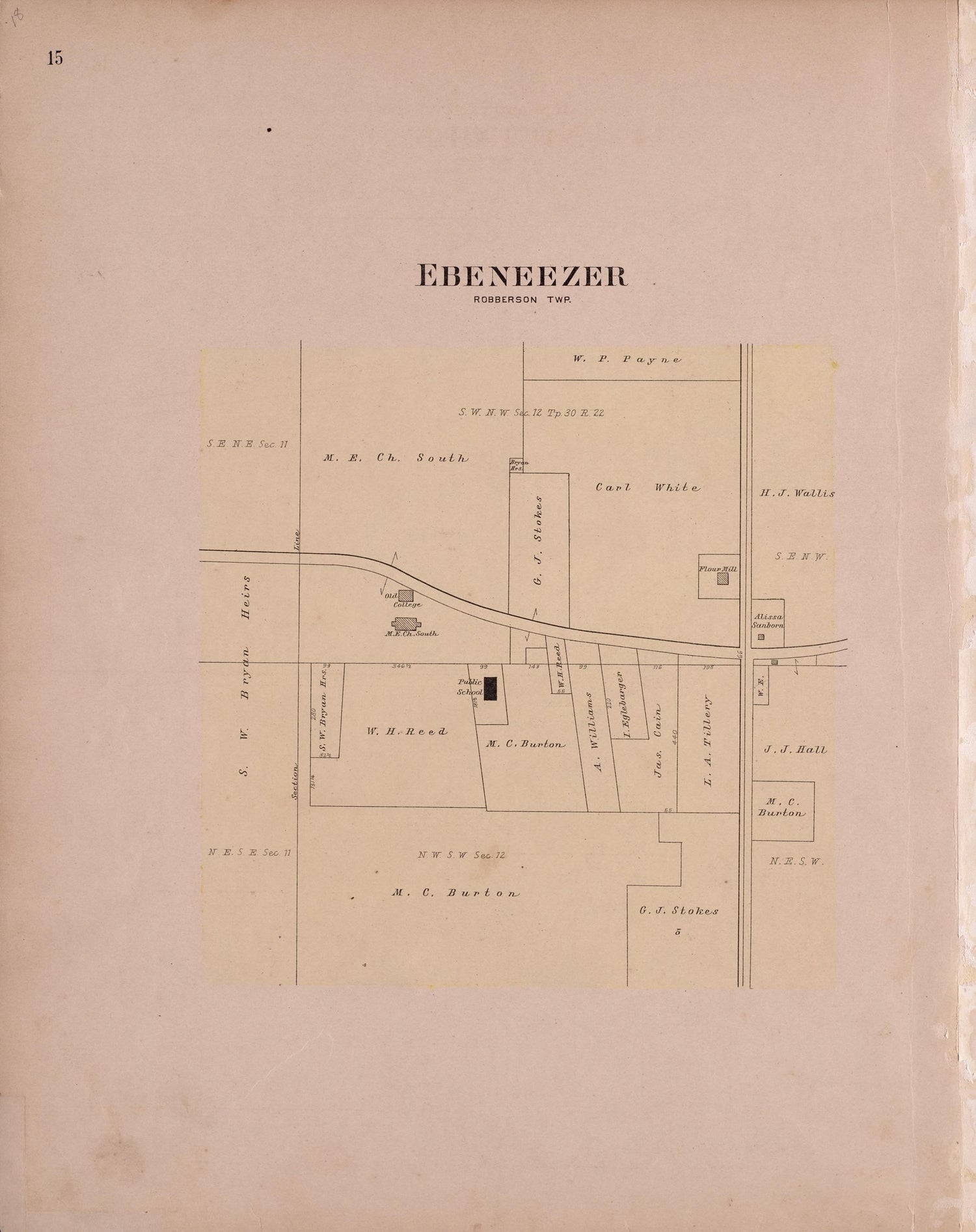 Ebenezzer from Plat Book of Greene County, Missouri : Compiled from County Records and Actual Surveys 1904 by Relic Map Company