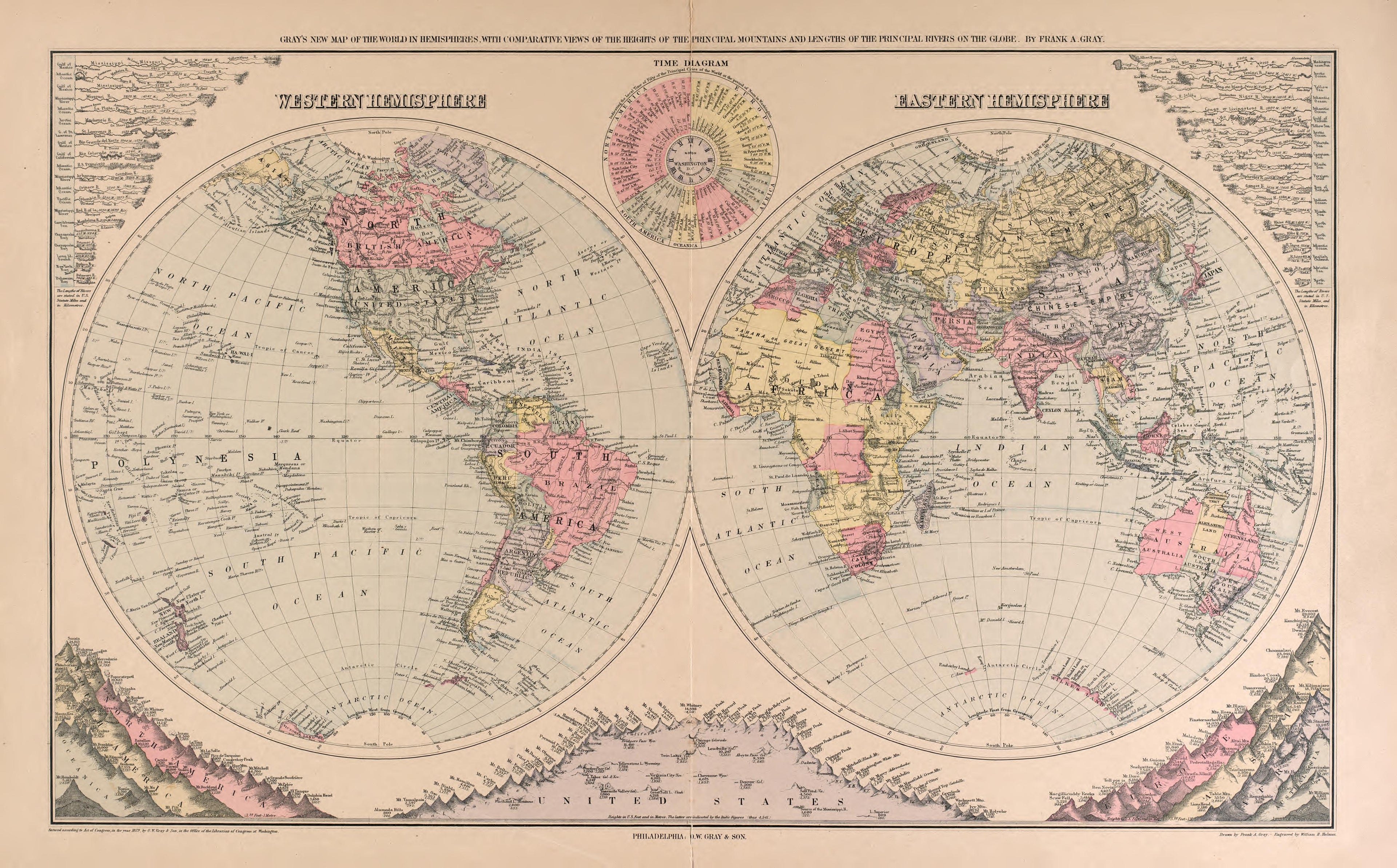 Western and Eastern Hemisphere from Plat Book of Vernon County, Missouri : Compiled from County Records and Actual Surveys 1903 by Relic Map Company