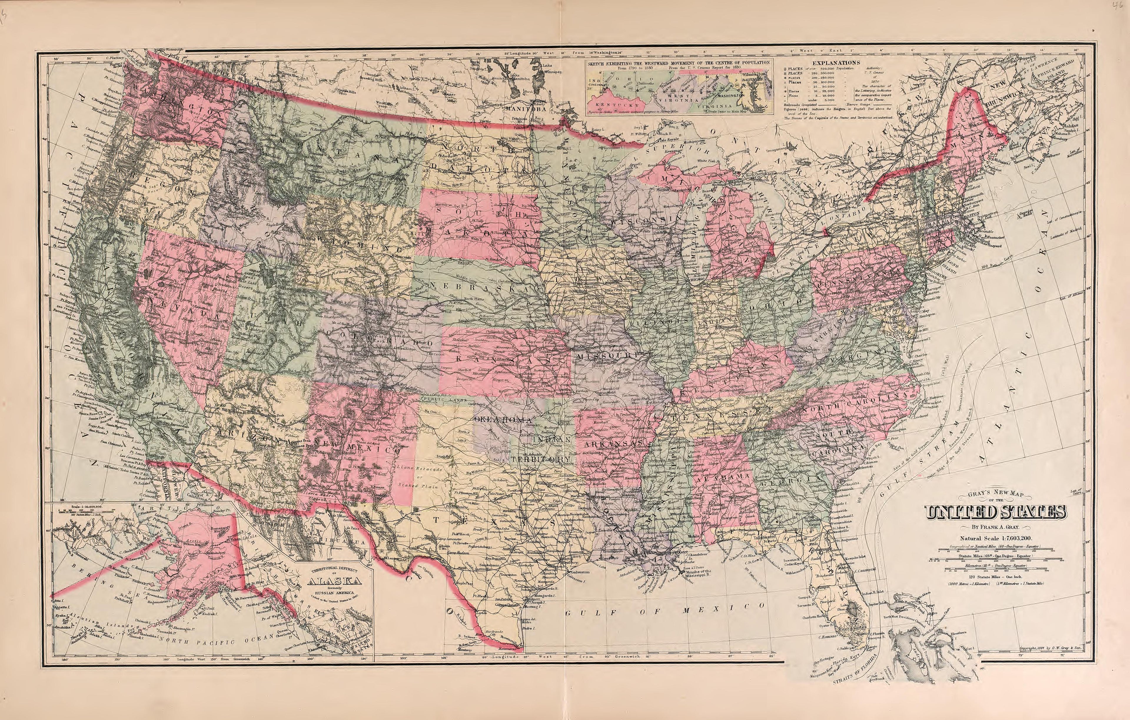 United States from Plat Book of Vernon County, Missouri : Compiled from County Records and Actual Surveys 1903 by Relic Map Company