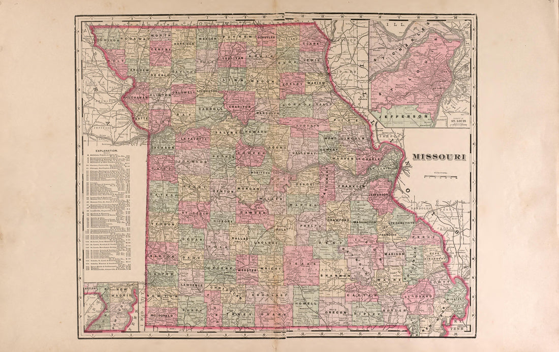 Missouri from Plat Book of Vernon County, Missouri : Compiled from County Records and Actual Surveys 1903 by Relic Map Company