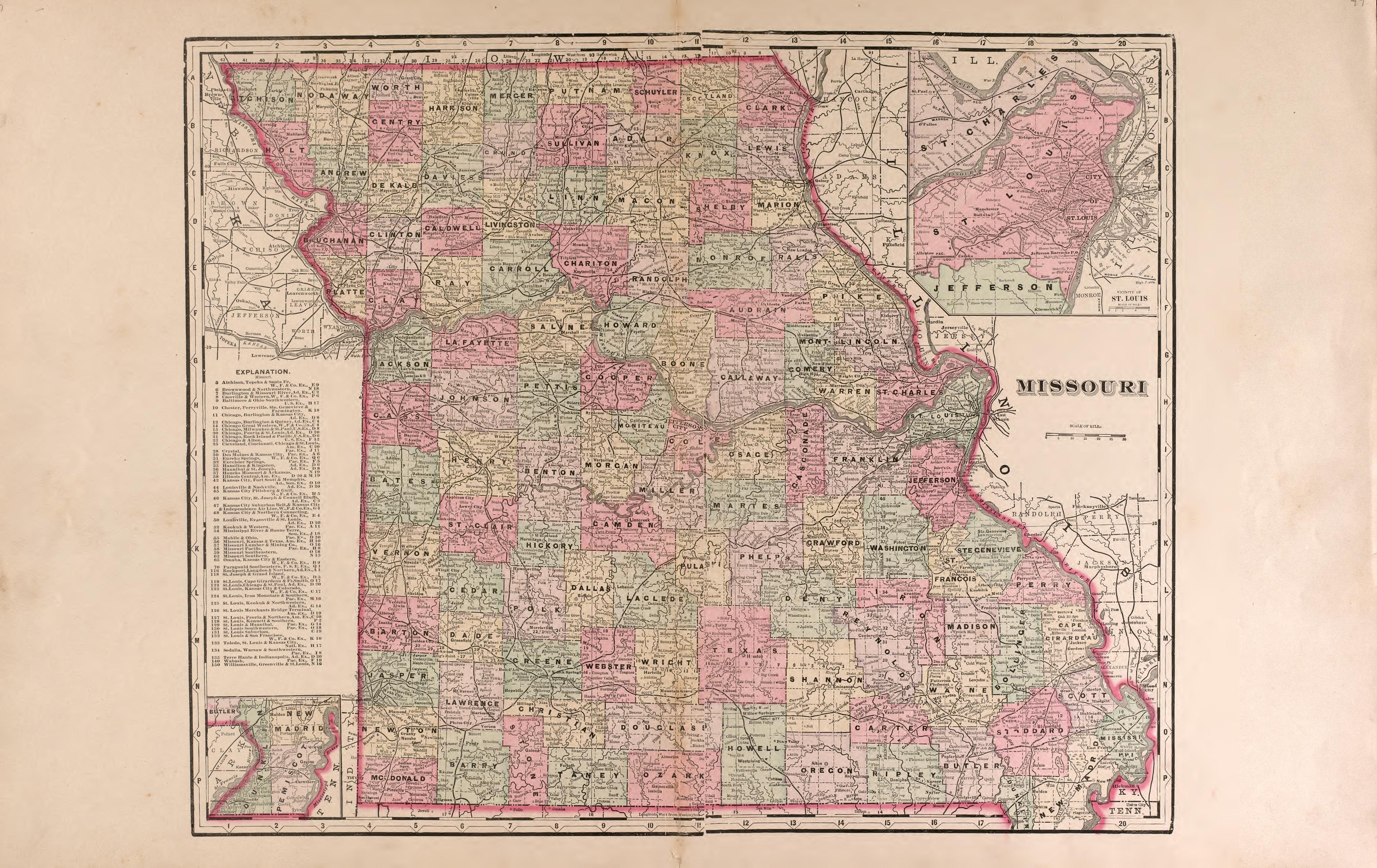 Missouri from Plat Book of Vernon County, Missouri : Compiled from County Records and Actual Surveys 1903 by Relic Map Company