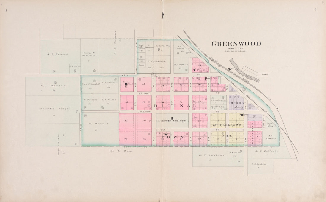 Greenwood from Plat Book of Jackson County, Missouri : Compiled from County Records and Actual Surveys 1904 by Relic Map Company