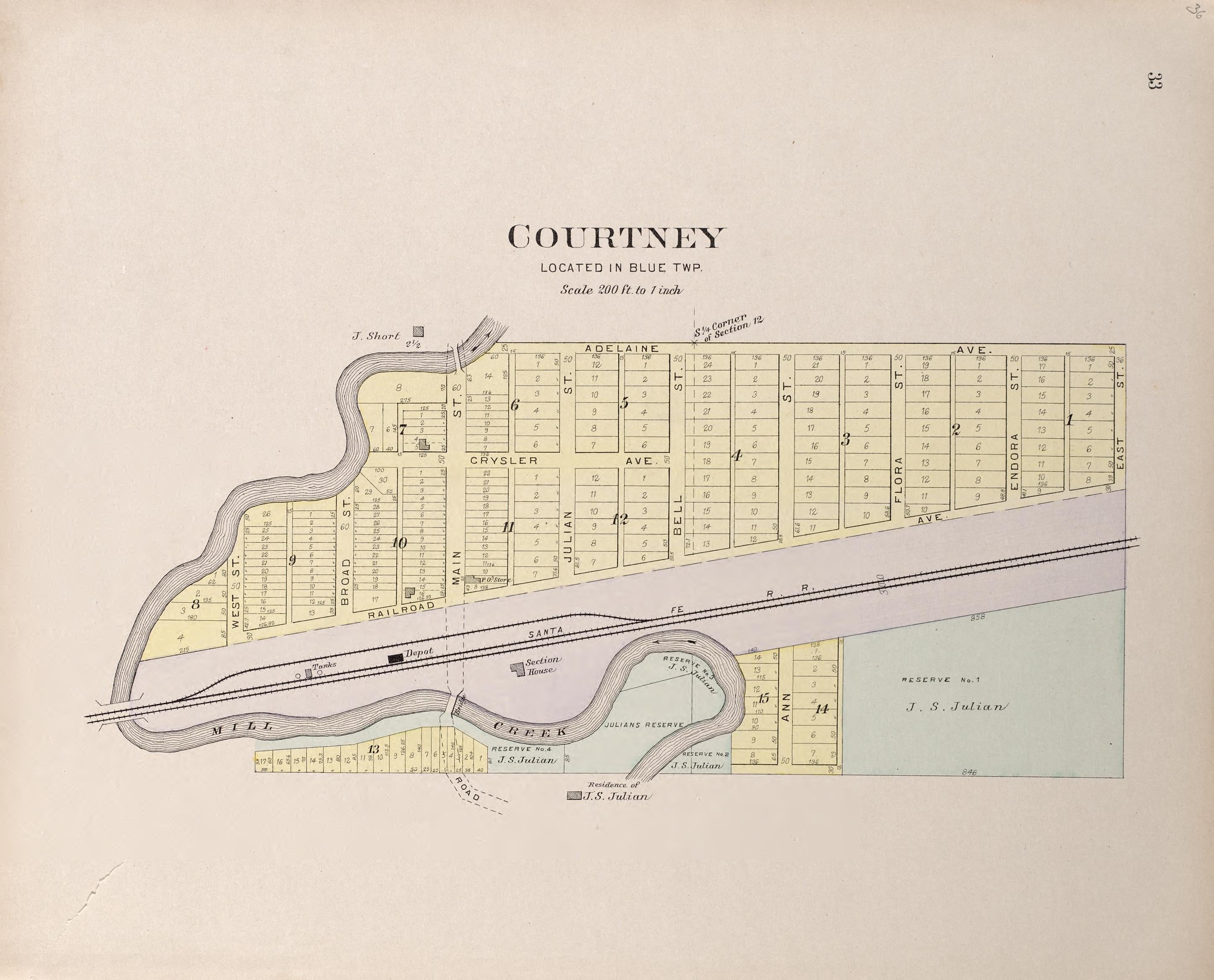 Courtney from Plat Book of Jackson County, Missouri : Compiled from County Records and Actual Surveys 1904 by Relic Map Company