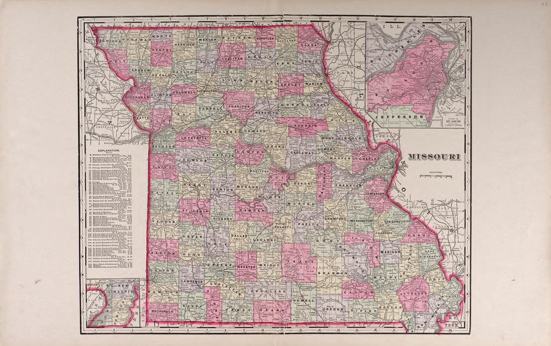 Missouri from Plat Book of Jackson County, Missouri : Compiled from County Records and Actual Surveys 1904 by Relic Map Company