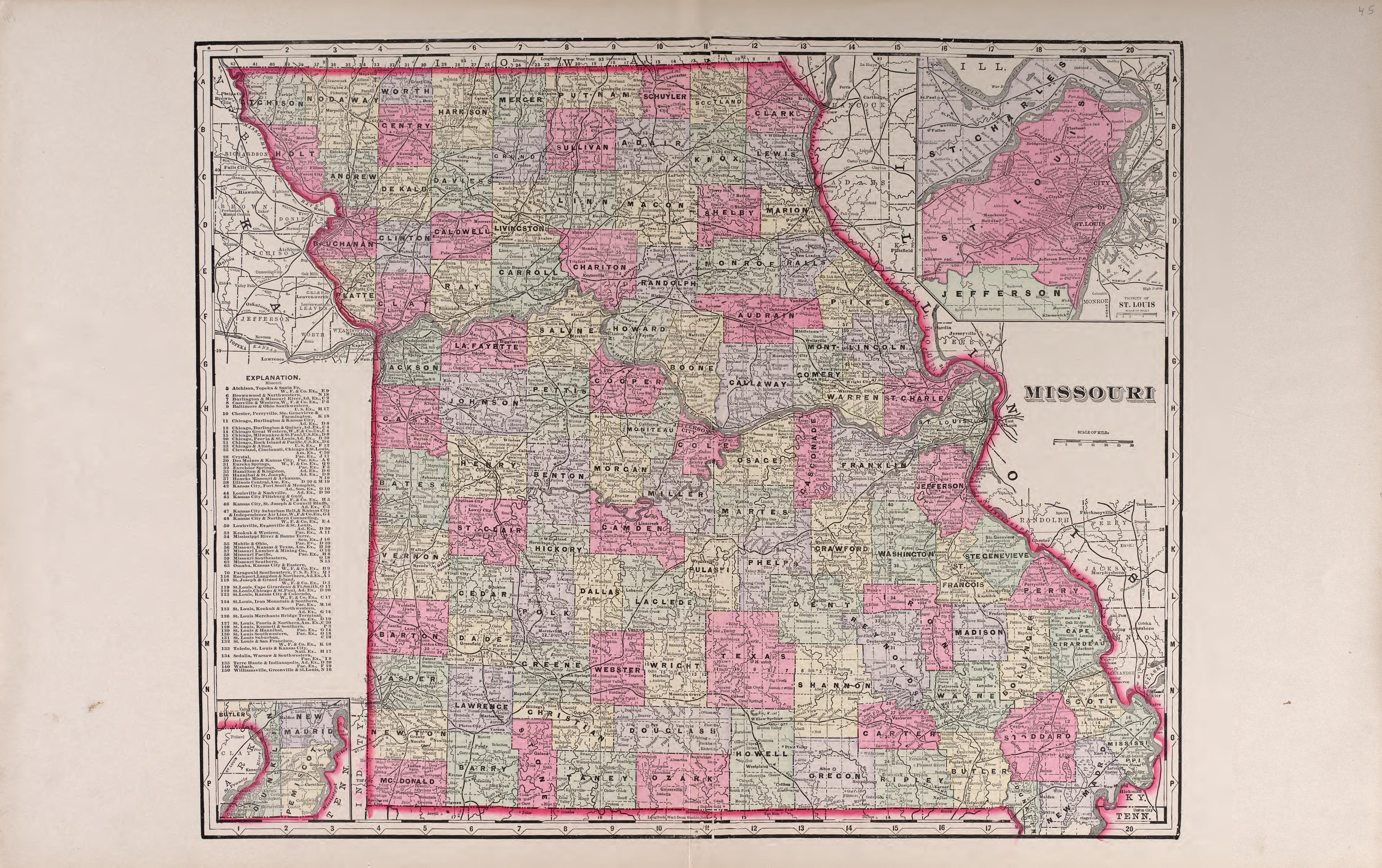 Missouri from Plat Book of Jackson County, Missouri : Compiled from County Records and Actual Surveys 1904 by Relic Map Company