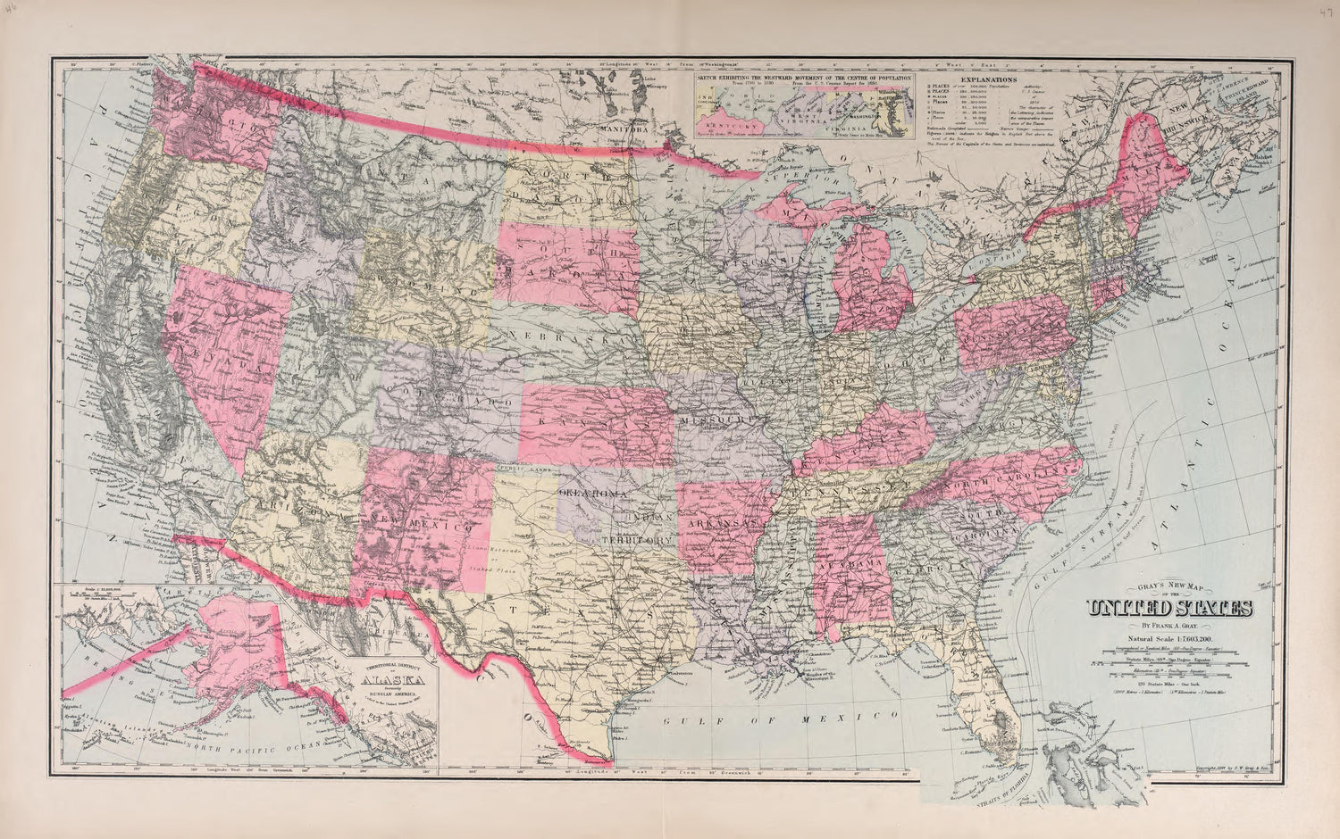 United States from Plat Book of Jackson County, Missouri : Compiled from County Records and Actual Surveys 1904 by Relic Map Company