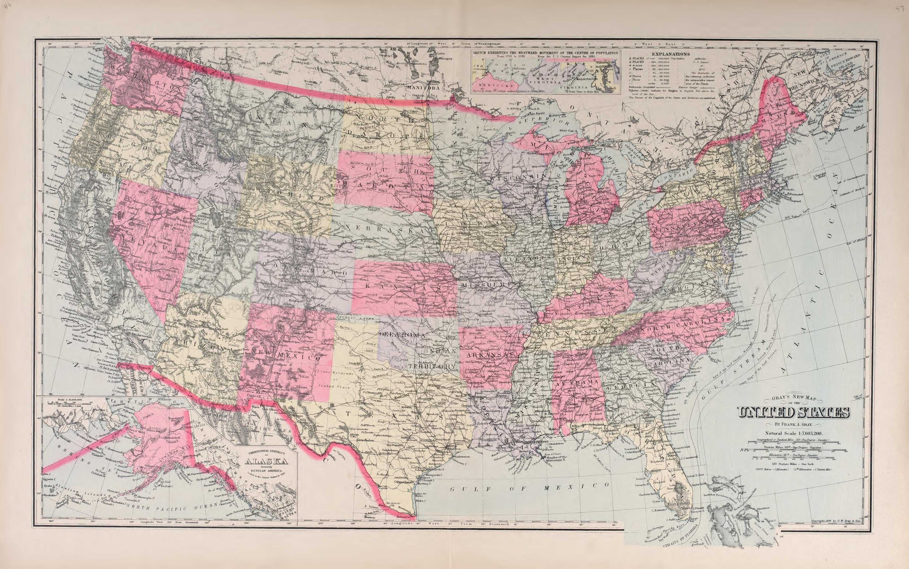 United States from Plat Book of Jackson County, Missouri : Compiled from County Records and Actual Surveys 1904 by Relic Map Company