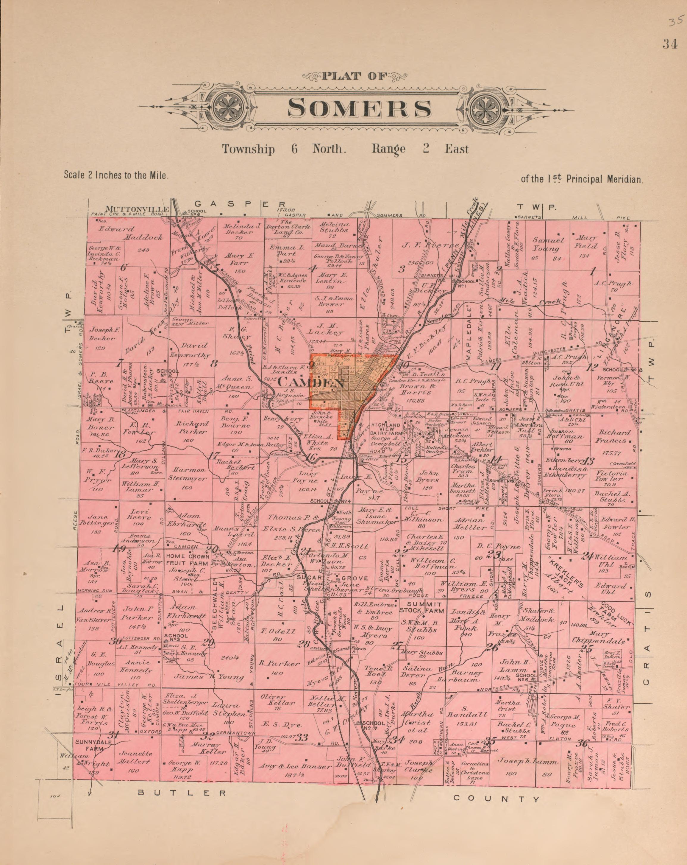 This old map of Ohio, Preble County,  was created by North West Publishing Co|Volk, Albert in 1912