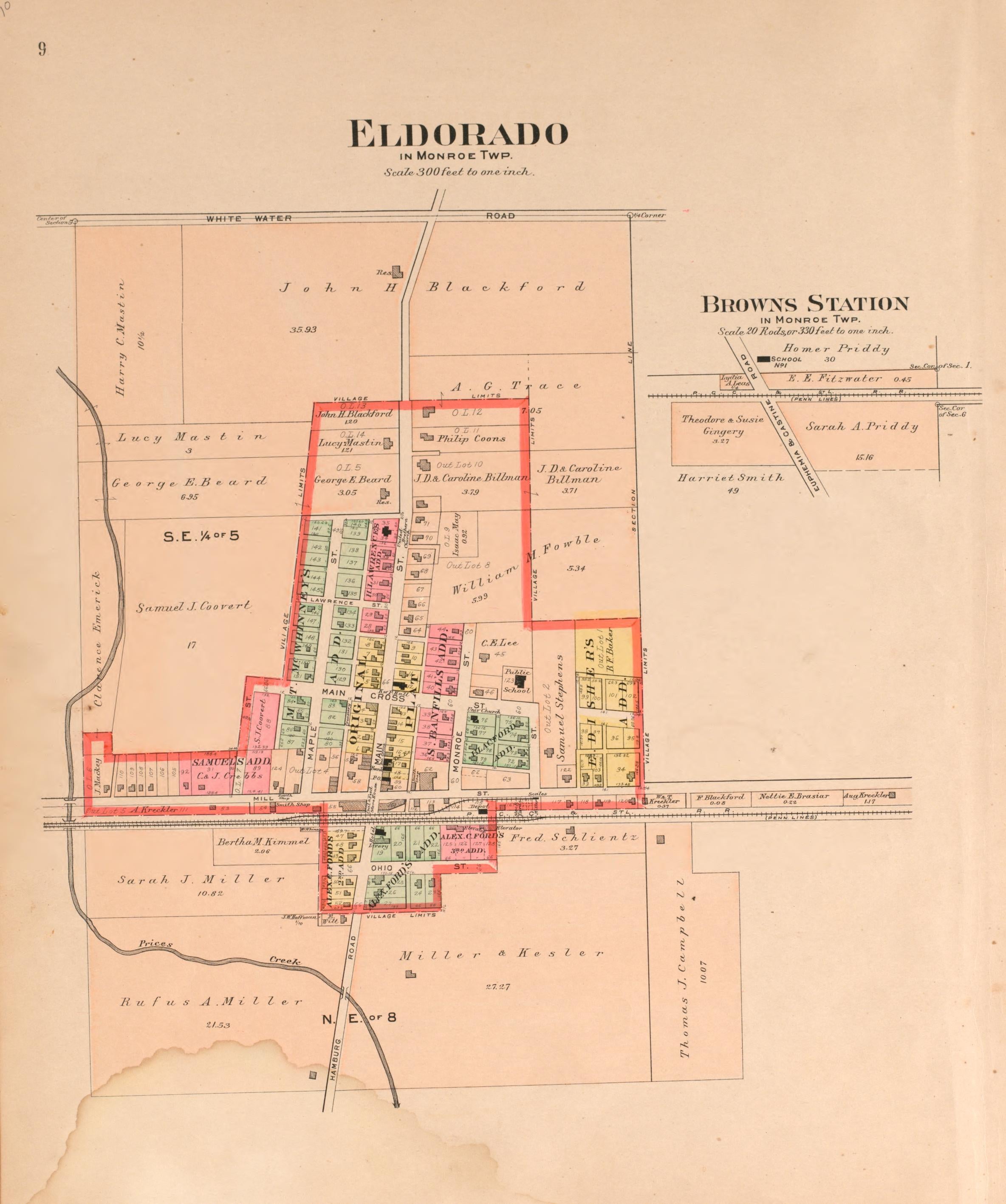 This old map of Ohio, Preble County,  was created by North West Publishing Co|Volk, Albert in 1912