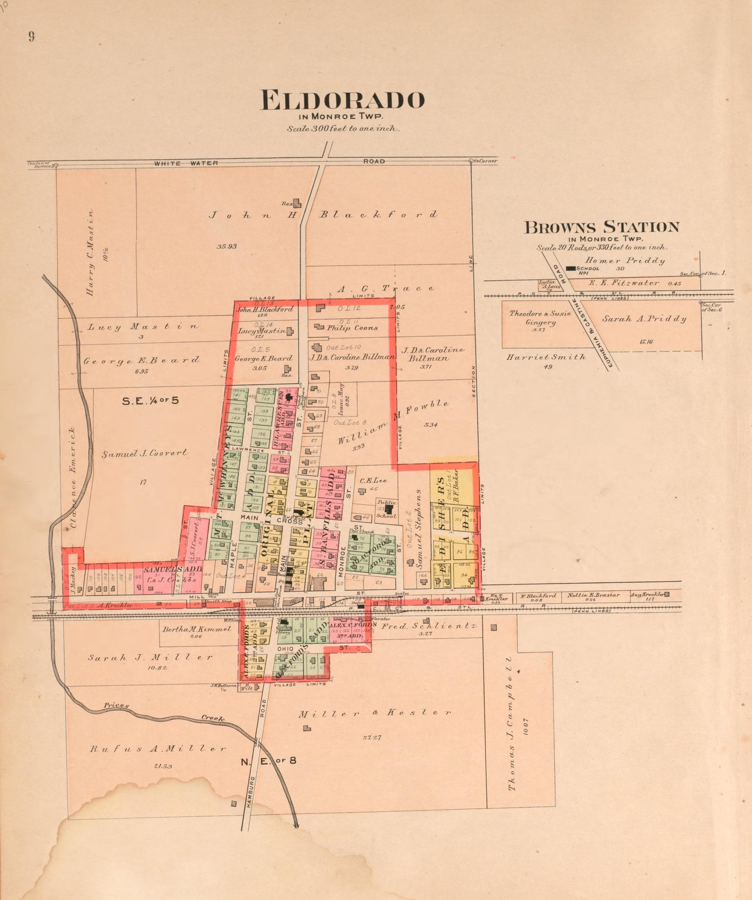 This old map of Ohio, Preble County,  was created by North West Publishing Co|Volk, Albert in 1912