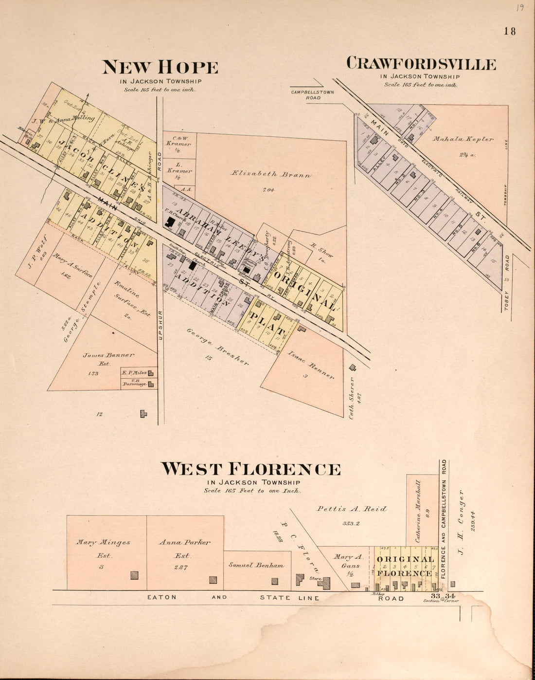 This old map of Ohio, Preble County,  was created by North West Publishing Co|Volk, Albert in 1912