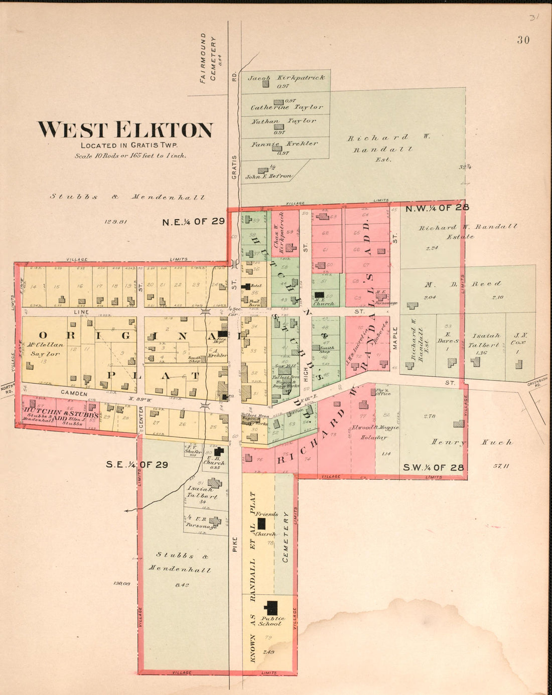 This old map of Ohio, Preble County,  was created by North West Publishing Co|Volk, Albert in 1912
