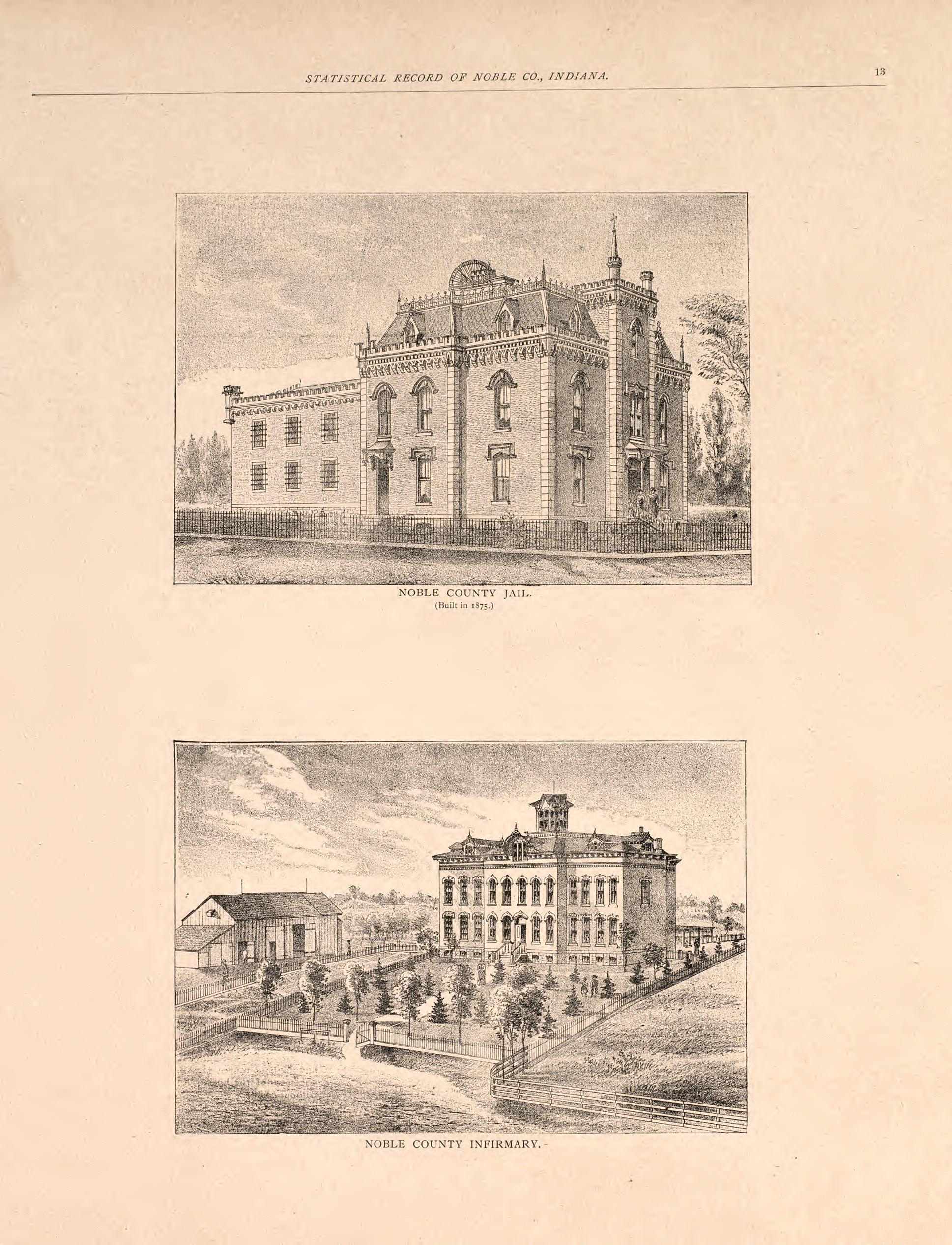 This old map of Indiana, Noble County,  was created by Morrow, O. (Oliver) in 1893