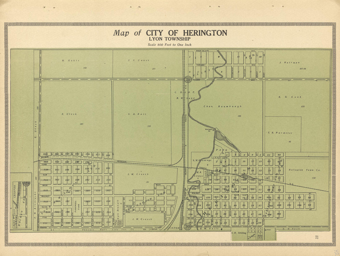 This old map of Dickinson County, Kansas,  was created by Capper, Arthur|Kenyon Company (Des Moines, Iowa) in 1909