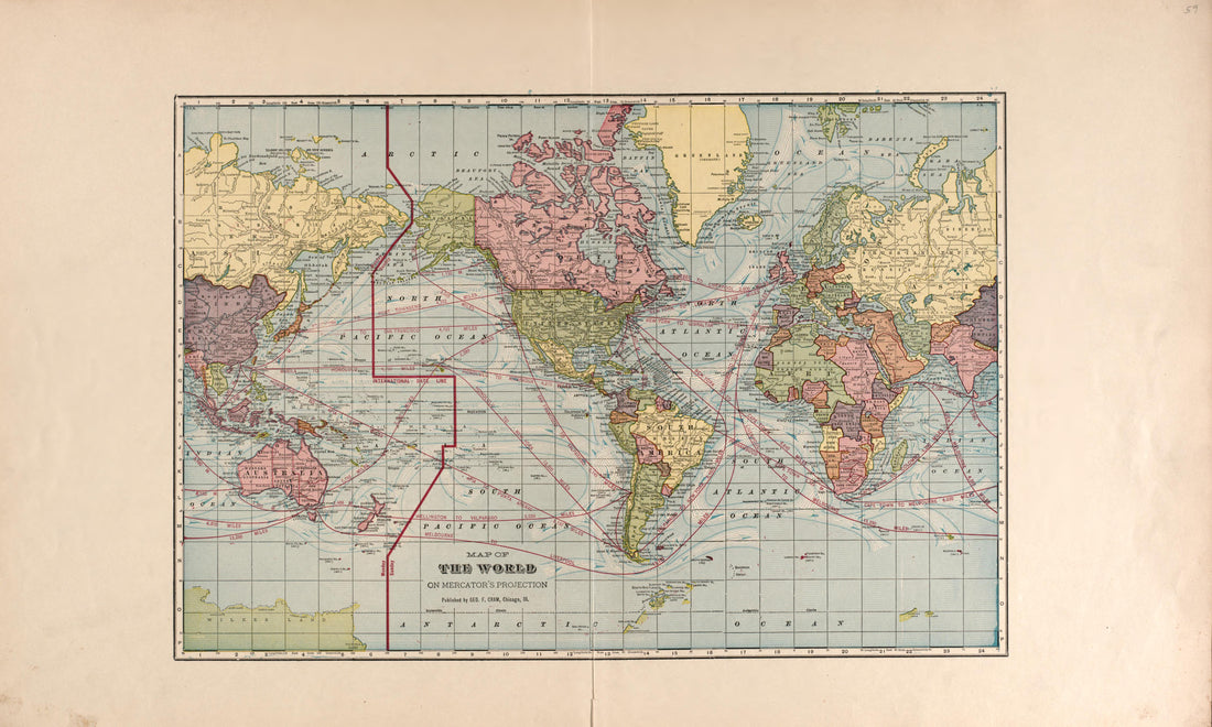 The World from Plat Book of Huron County, Michigan : Also Patron&