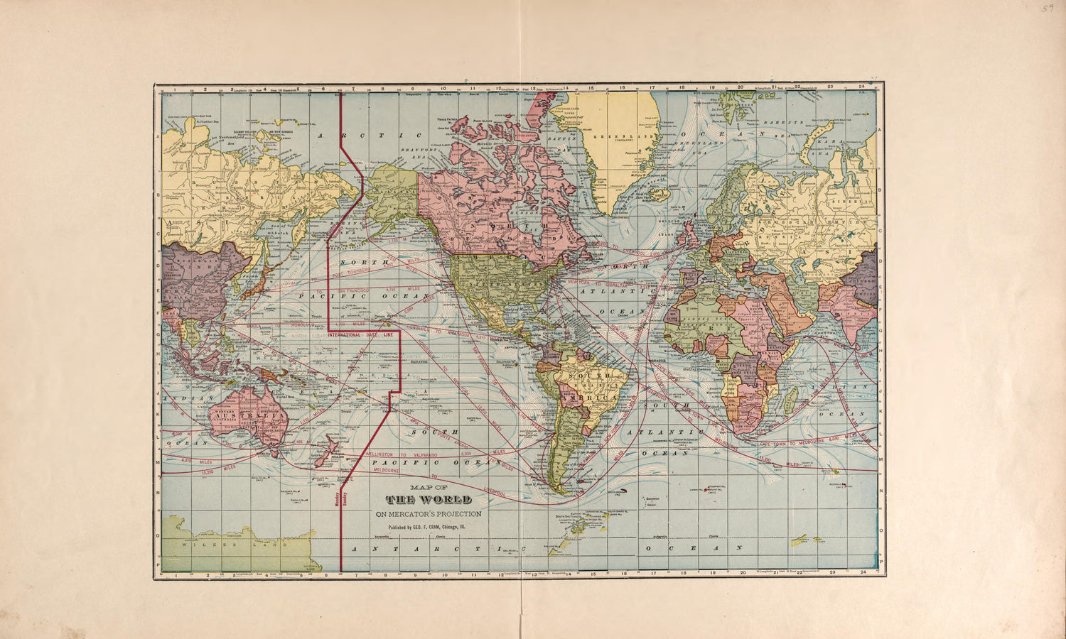 The World from Plat Book of Huron County, Michigan : Also Patron&